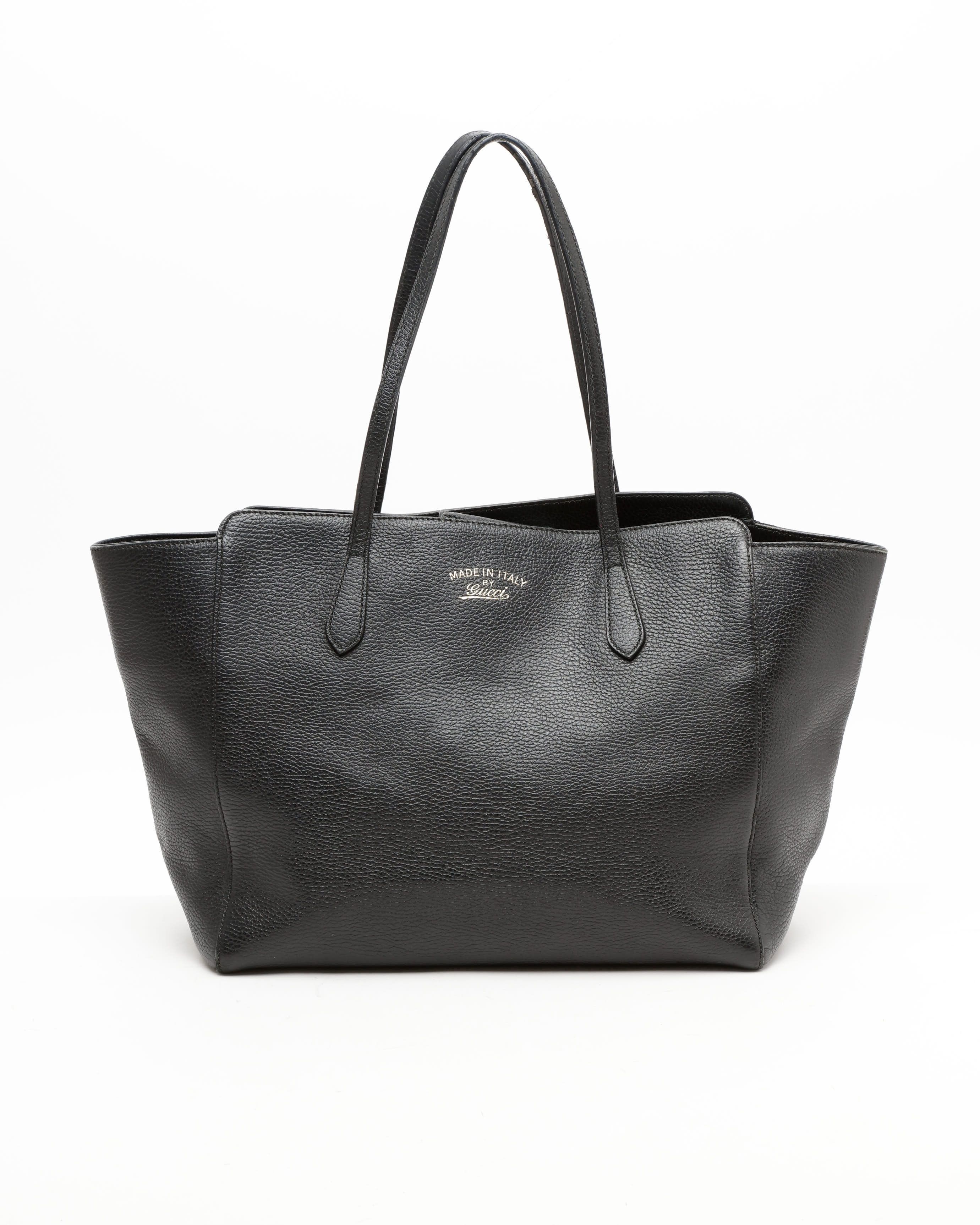Gucci Swing Tote Bag In Black