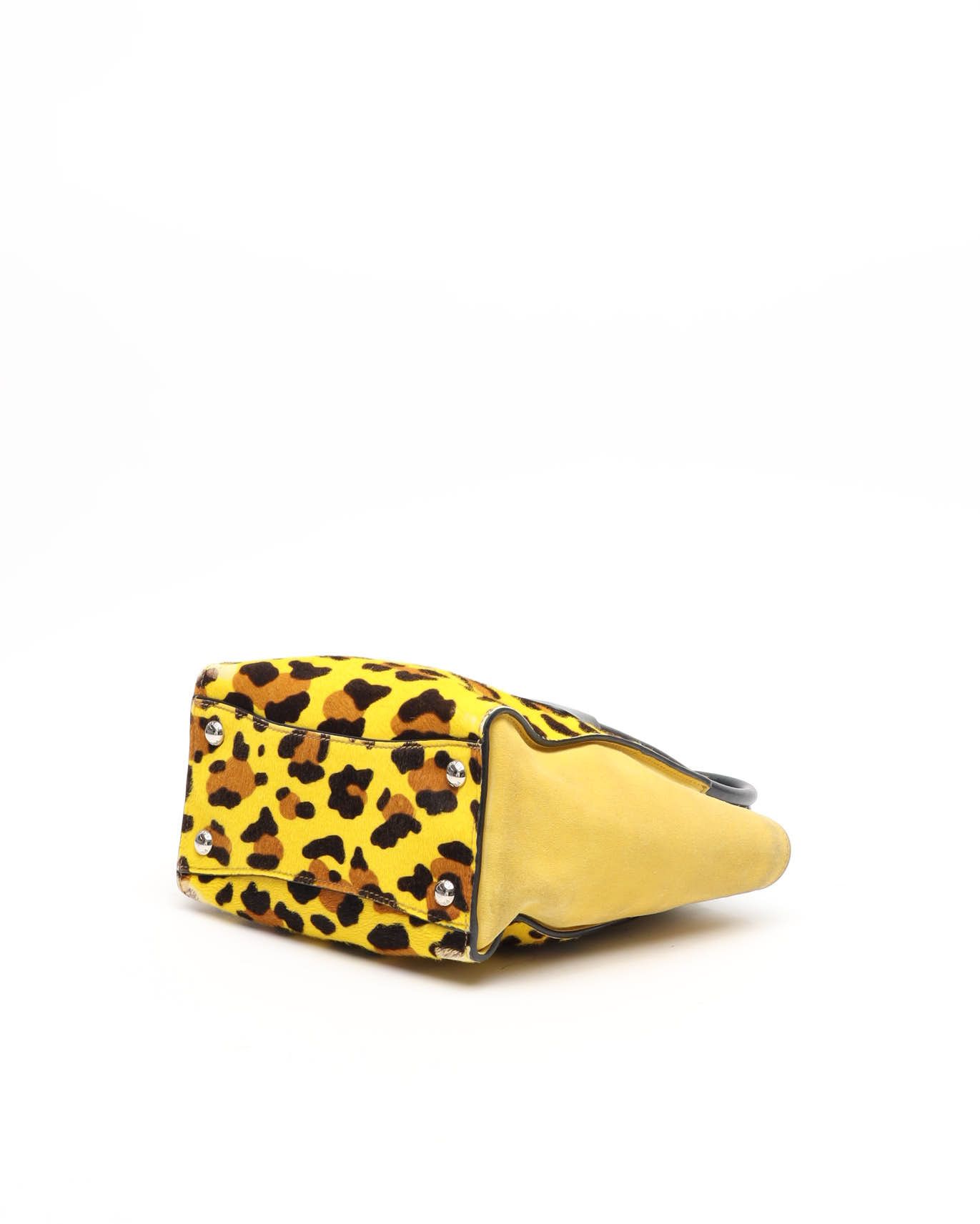 Prada Leopard Twin Pocket Handbag In Multi