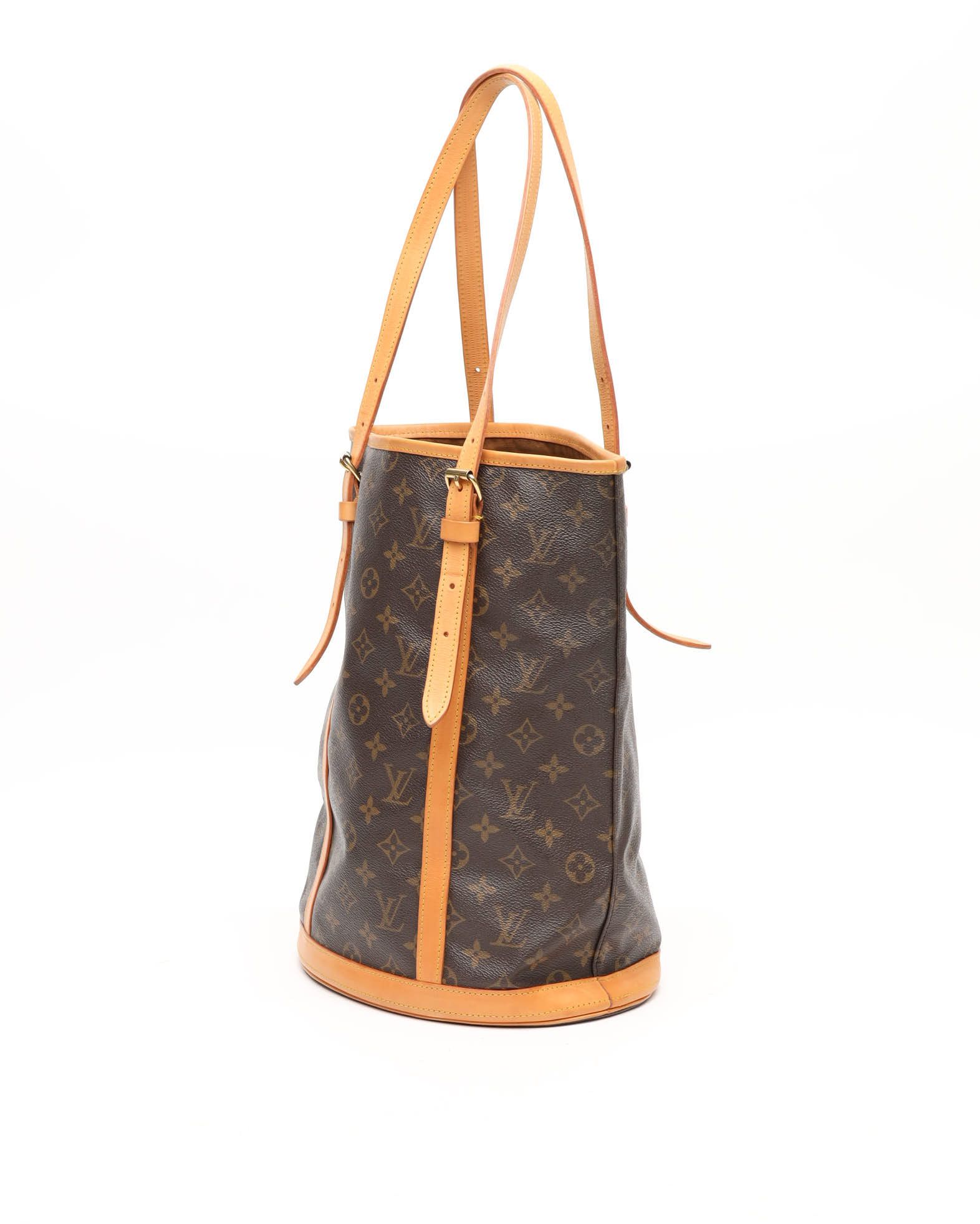 Pre-owned Louis Vuitton Monogram Bucket Gm Bag In Brown