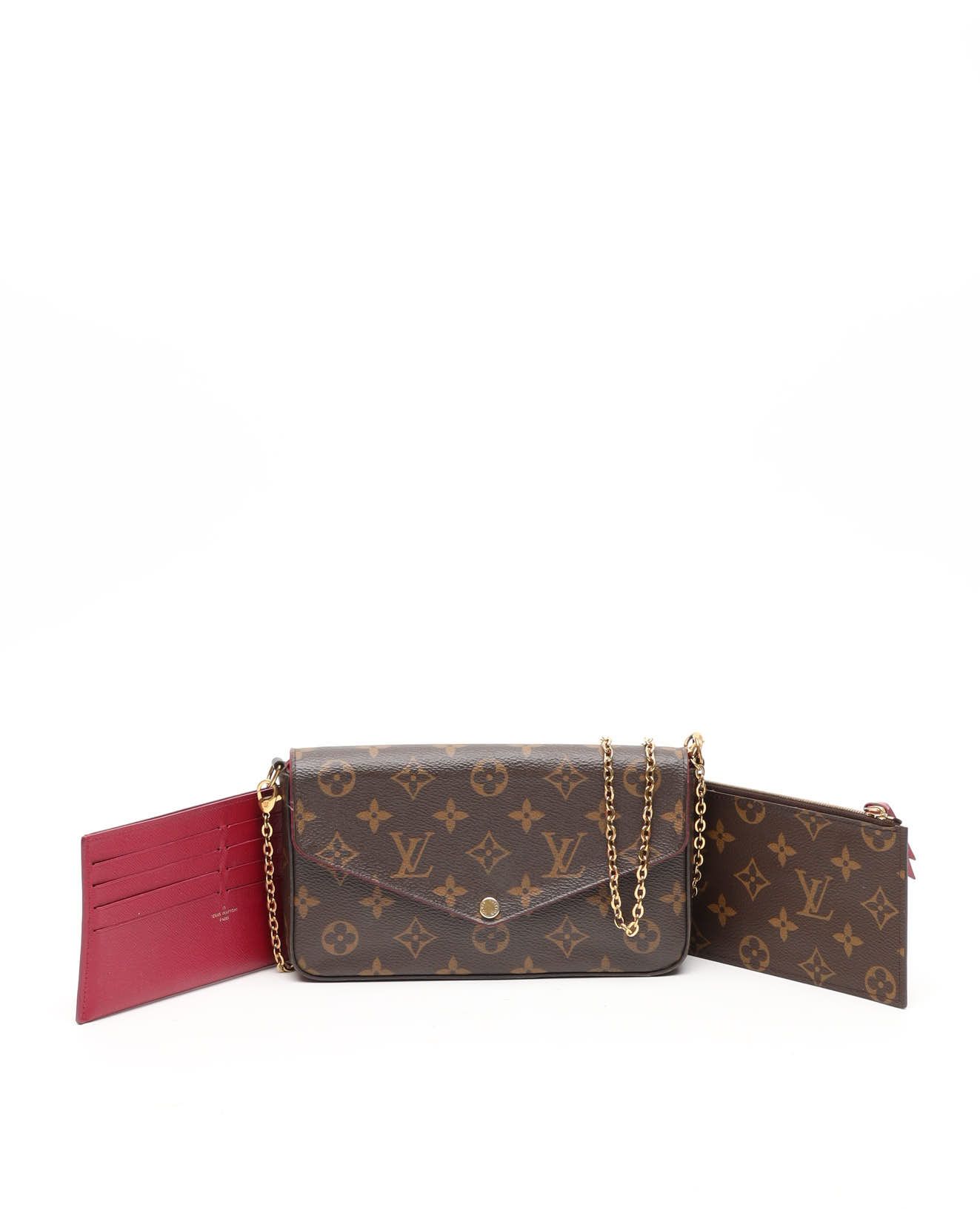 Pre-owned Louis Vuitton Pochette Félicie Monogram Bag In Multi