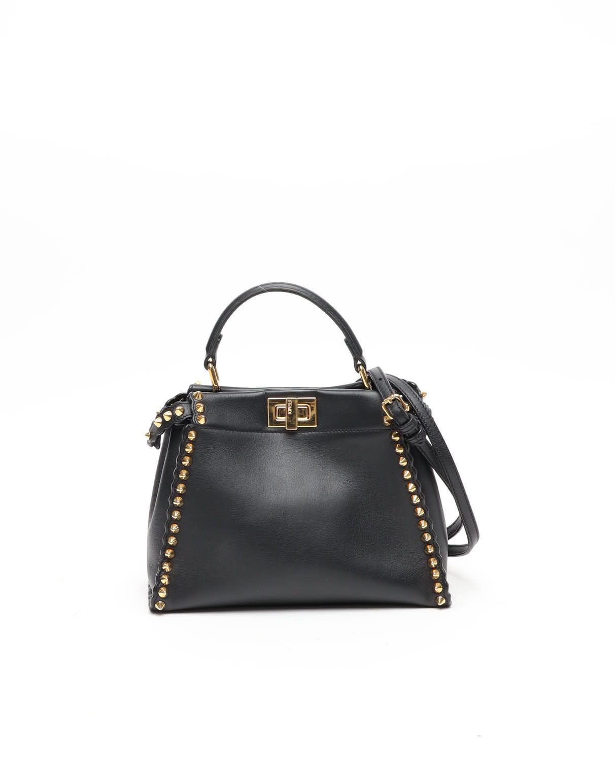 Fendi Mini Studded Peekaboo Bag