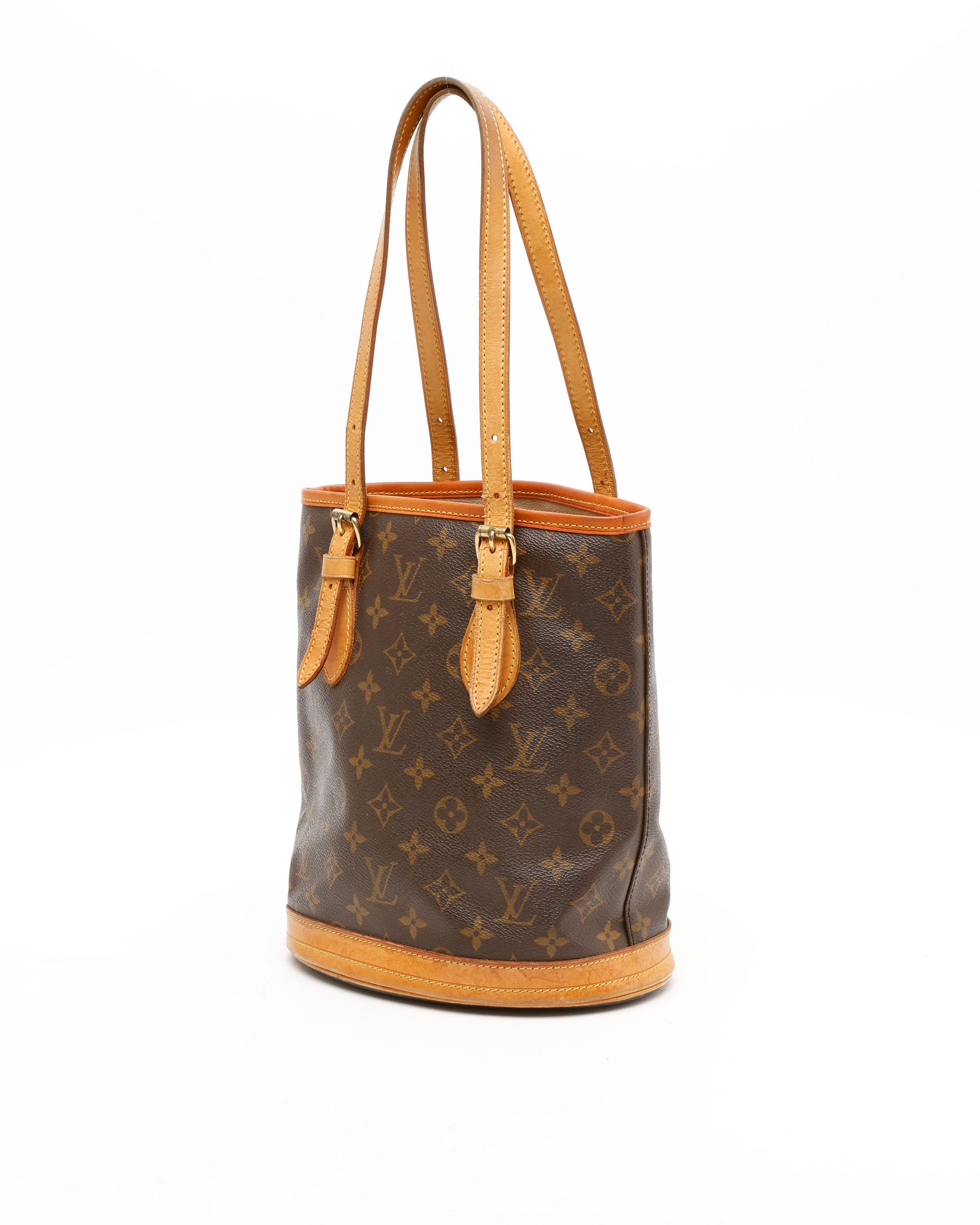 Pre-owned Louis Vuitton Monogram Bucket Pm Bag In Brown
