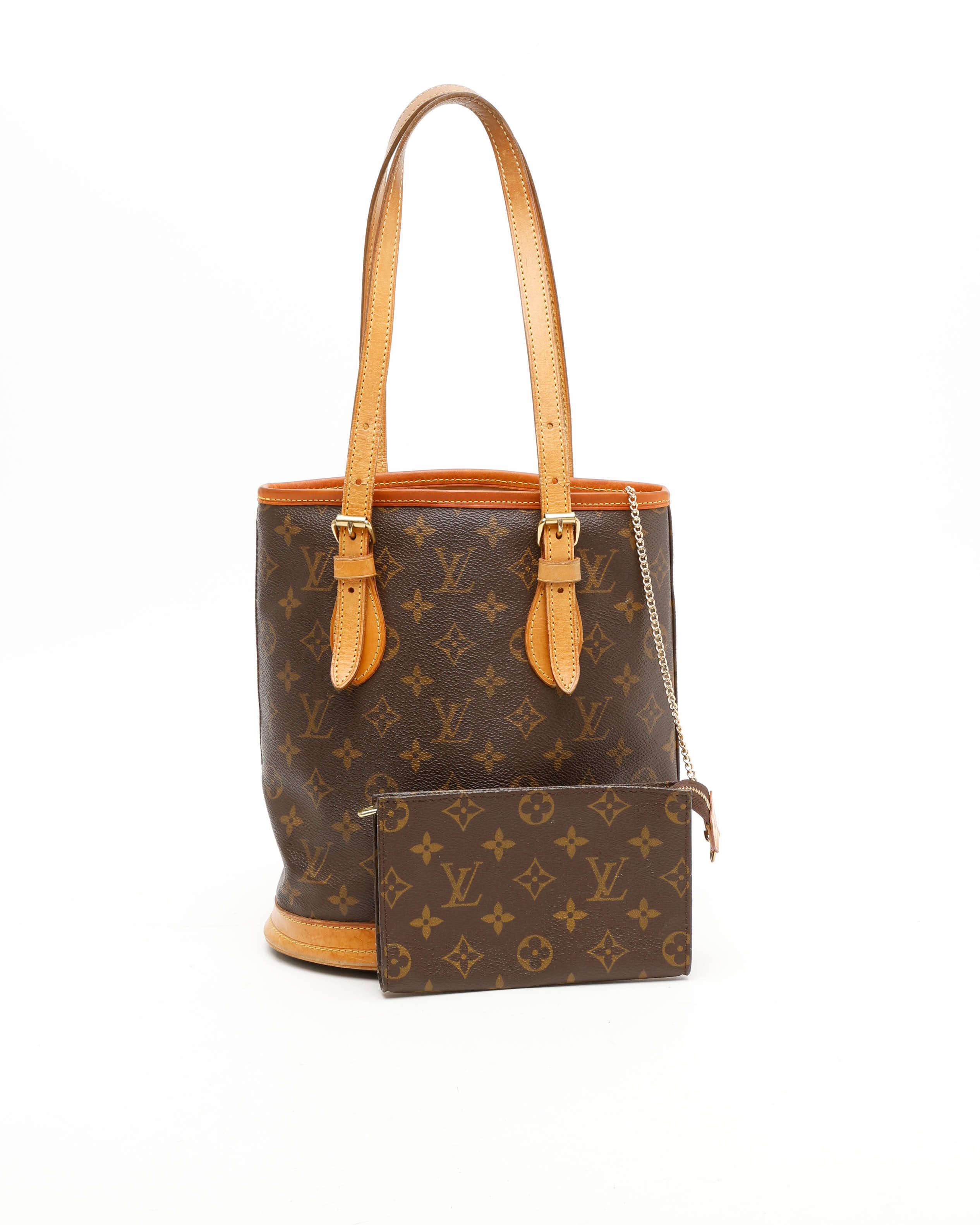 Pre-owned Louis Vuitton Monogram Bucket Pm Bag In Brown
