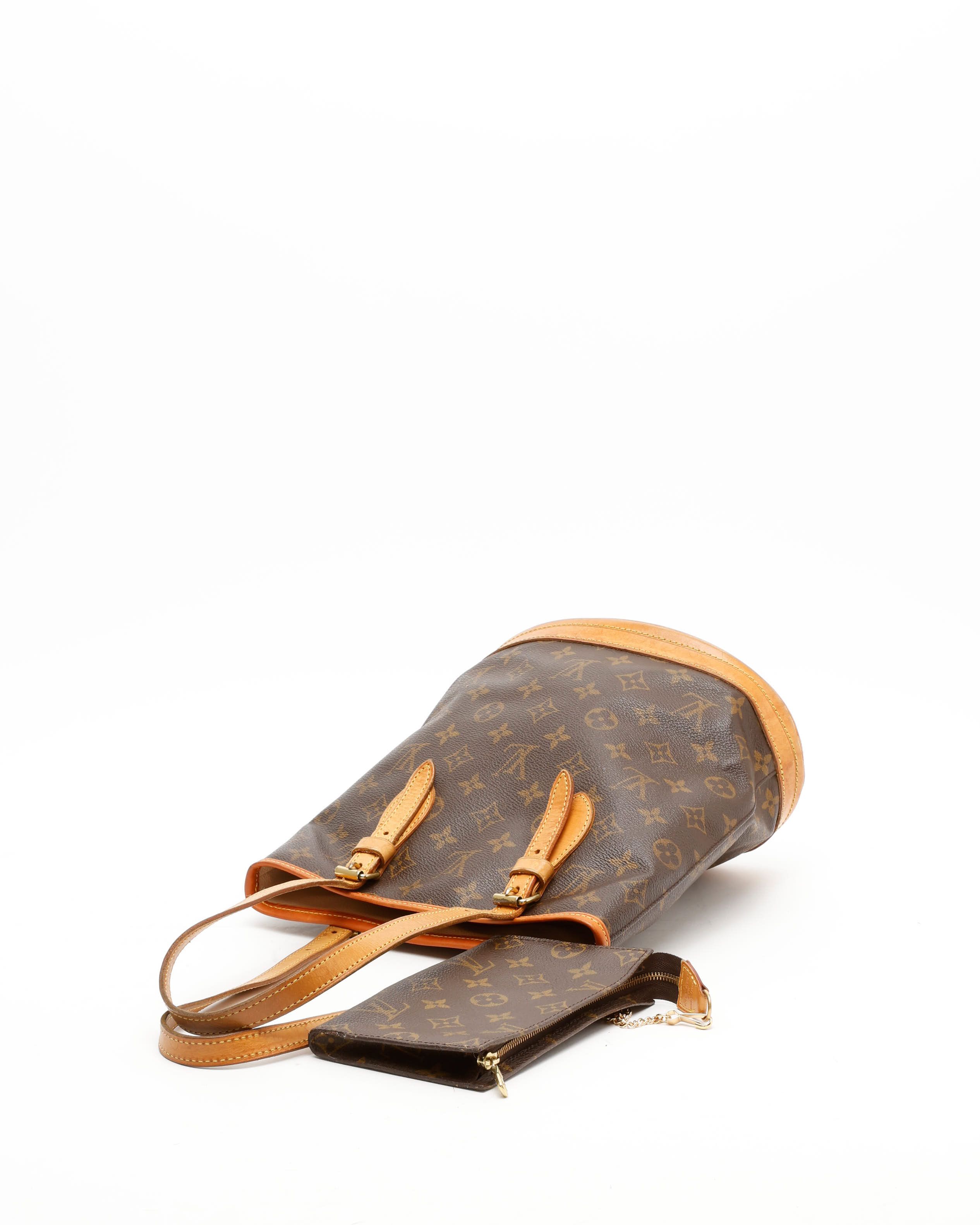 Pre-owned Louis Vuitton Monogram Bucket Pm Bag In Brown