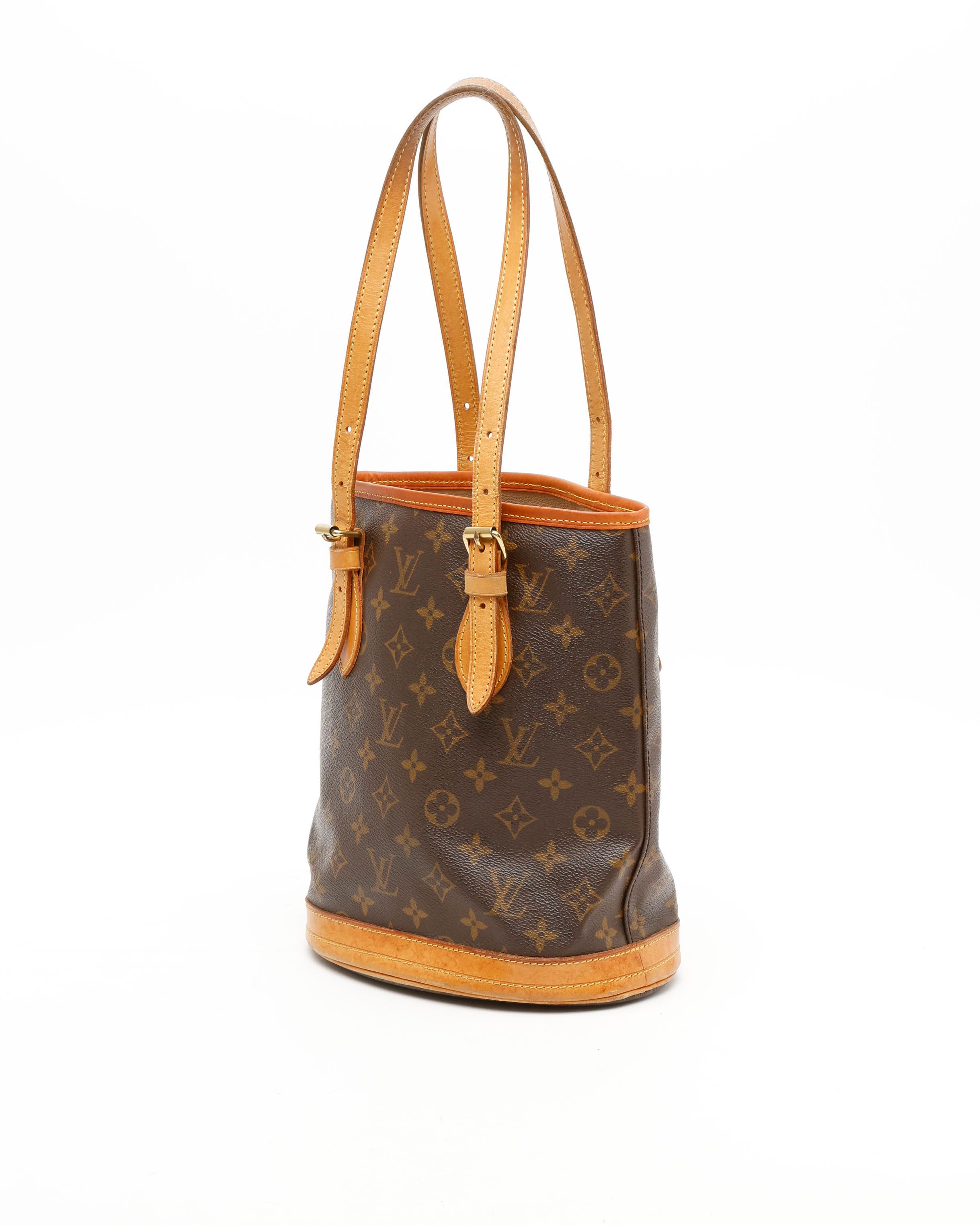 Pre-owned Louis Vuitton Monogram Bucket Pm Bag In Brown