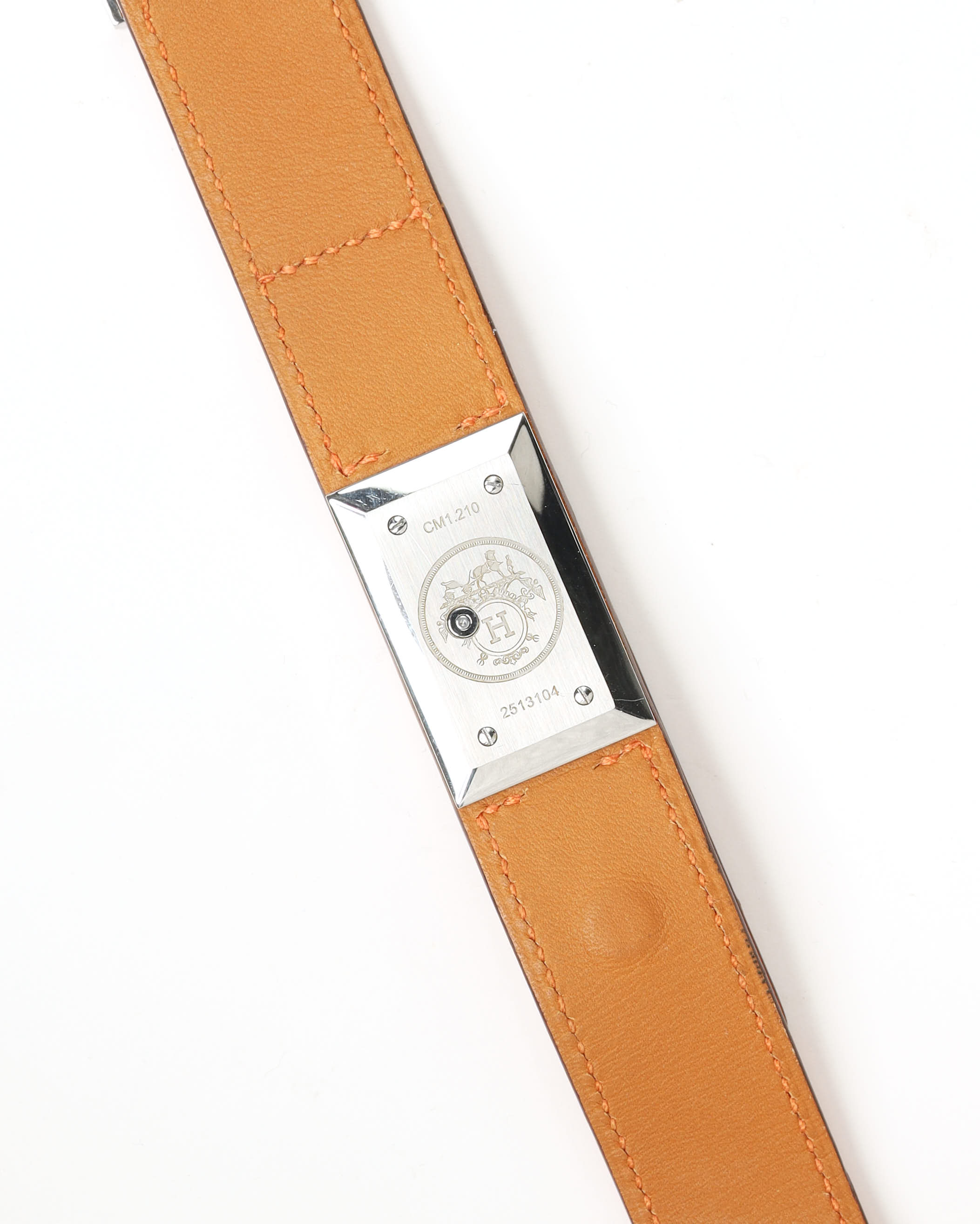 Pre-owned Hermes Hermès Cherche Midi 19mm Ref Cm1.210 Watch In White
