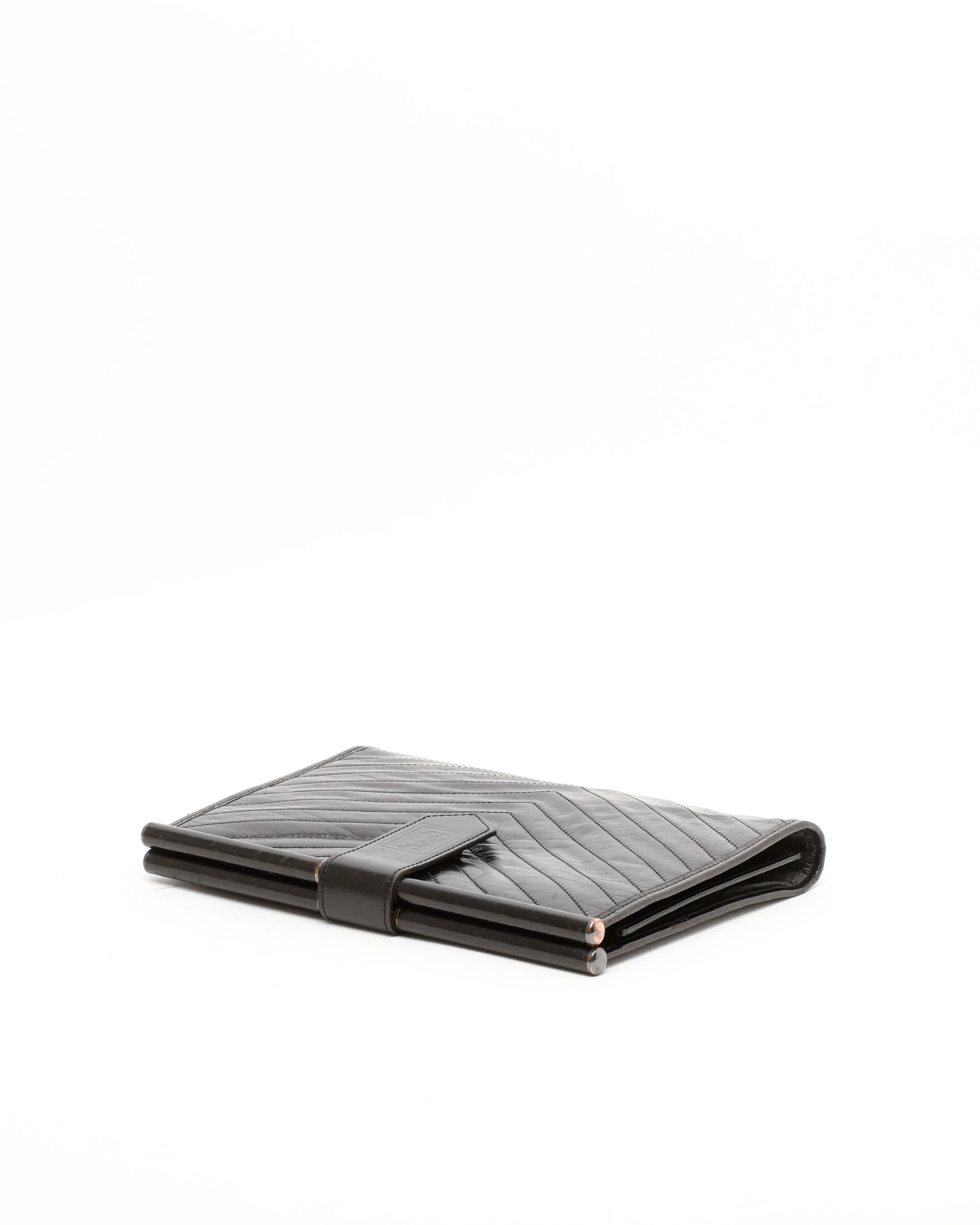 Saint Laurent V-stitch Clutch Bag