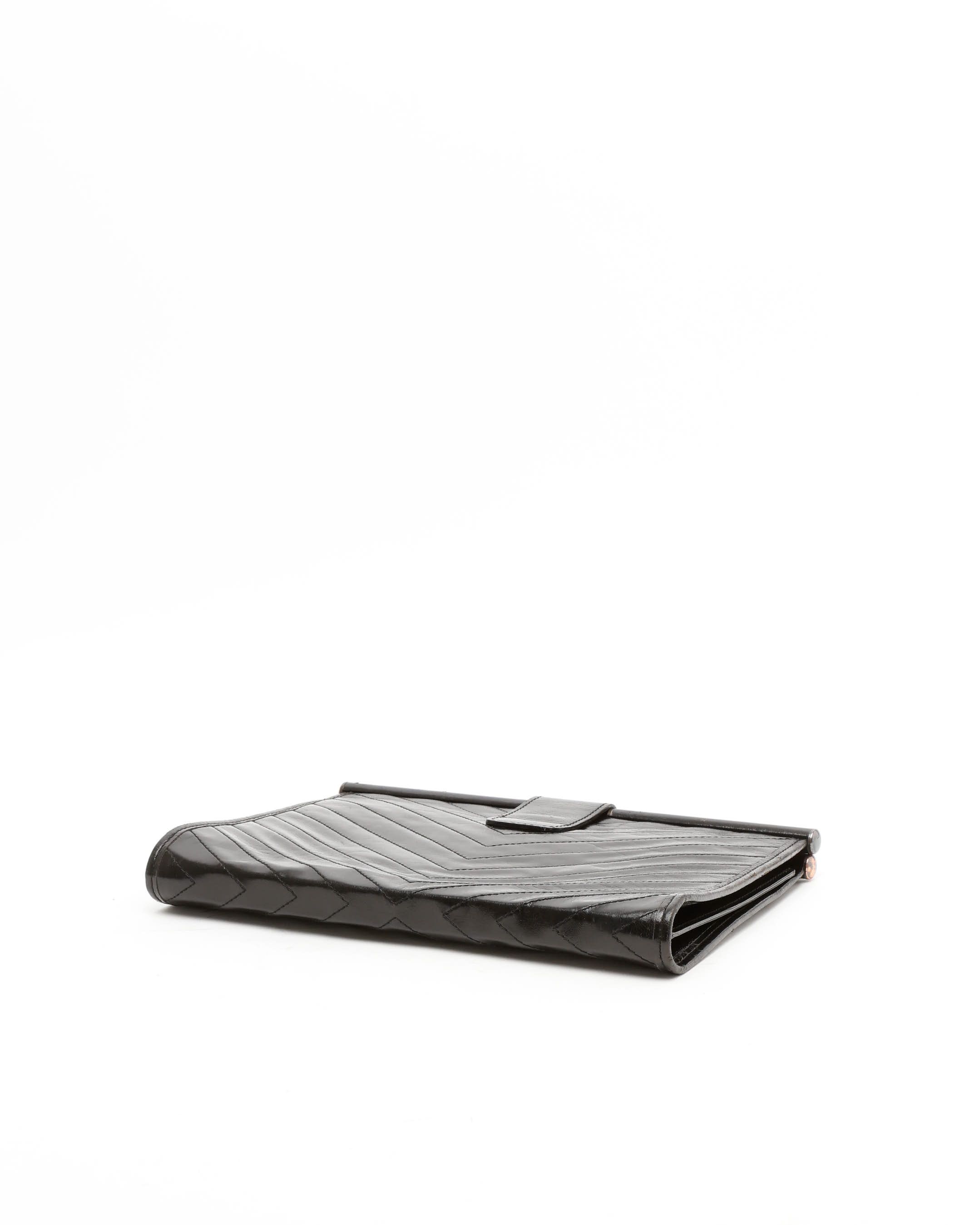 Saint Laurent V-stitch Clutch Bag