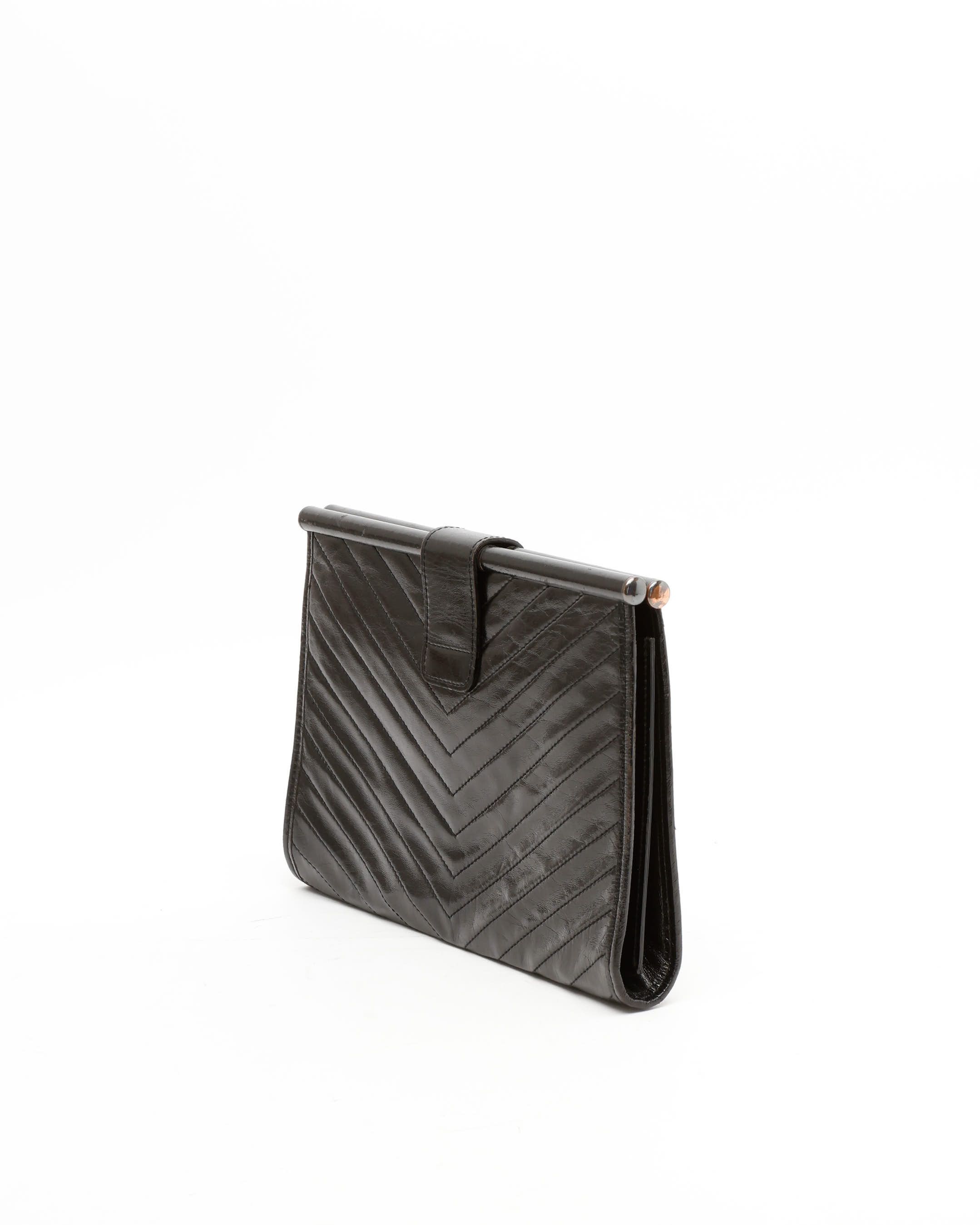 Saint Laurent V-stitch Clutch Bag