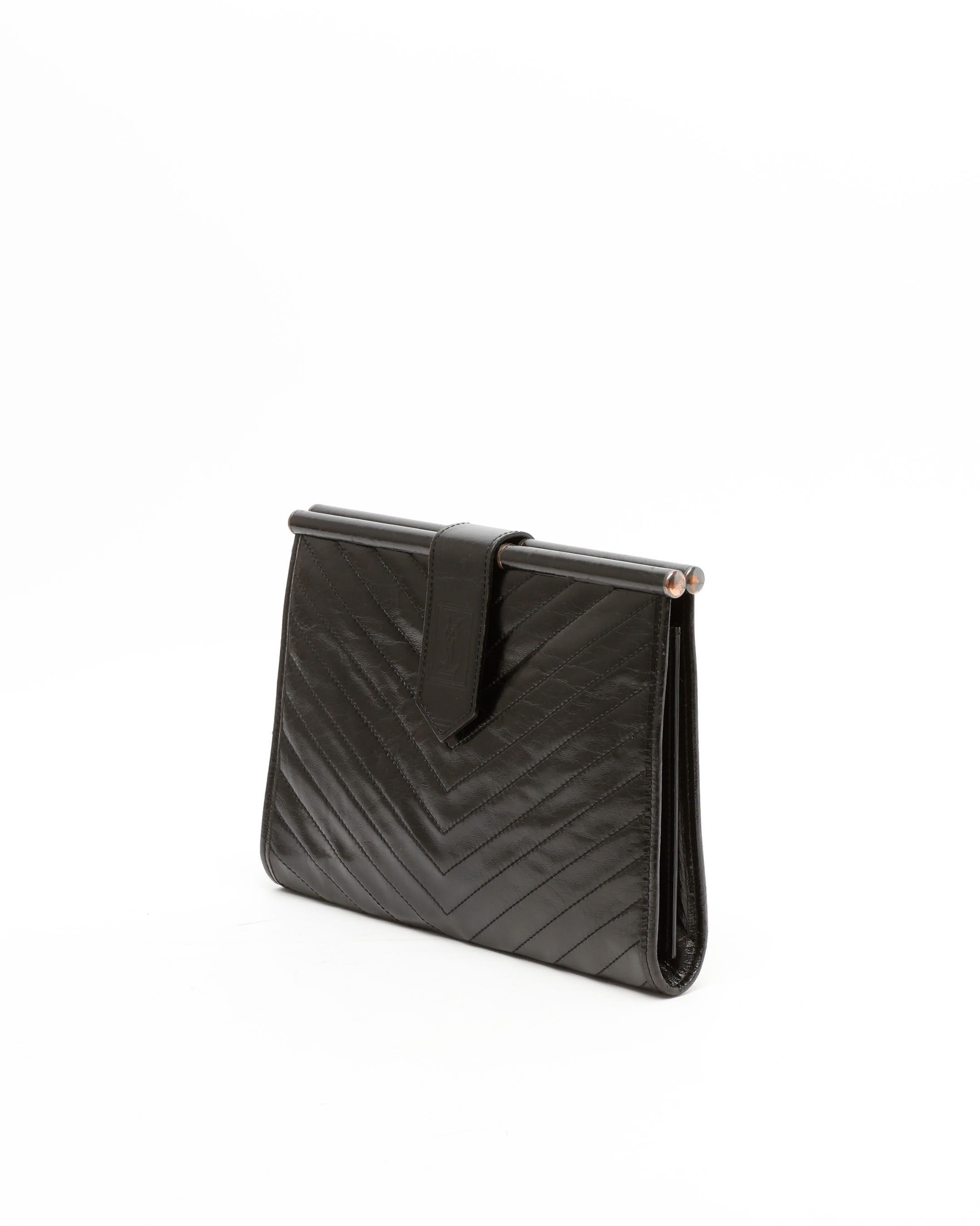 Saint Laurent V-stitch Clutch Bag