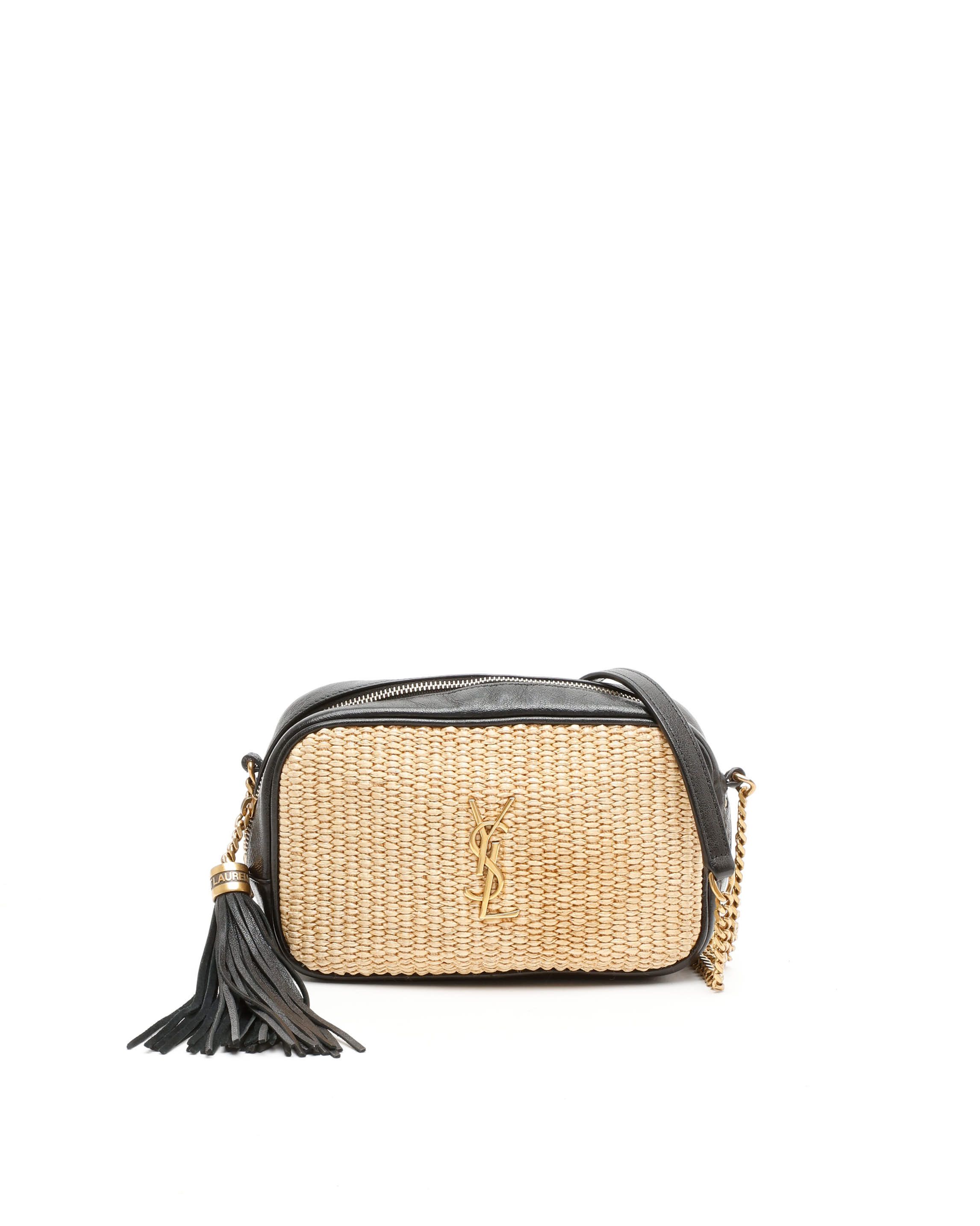 Saint Laurent Lou Raffia Camera Bag