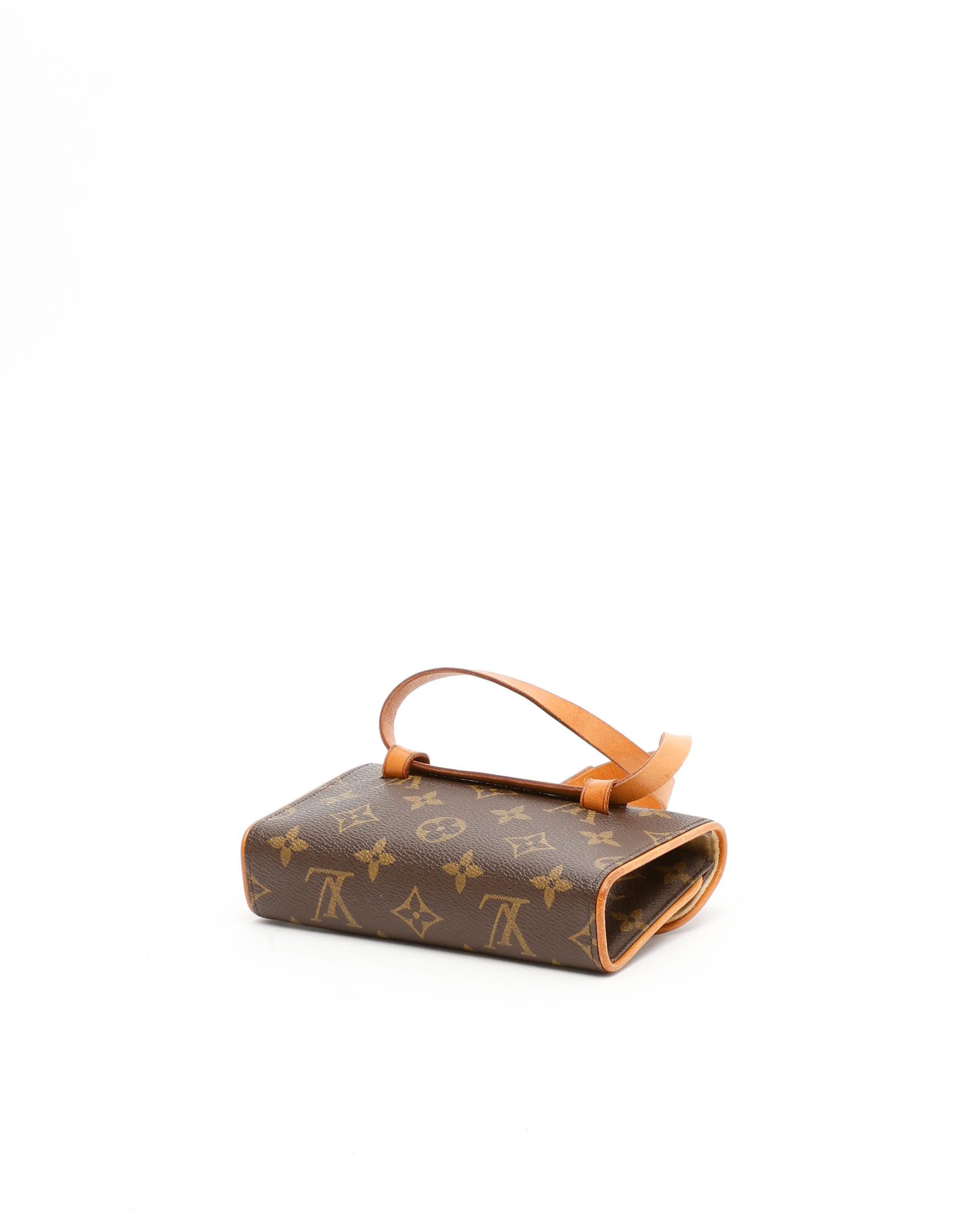 Pre-owned Louis Vuitton Monogram Pochette Florentine Belt Bag In Brown