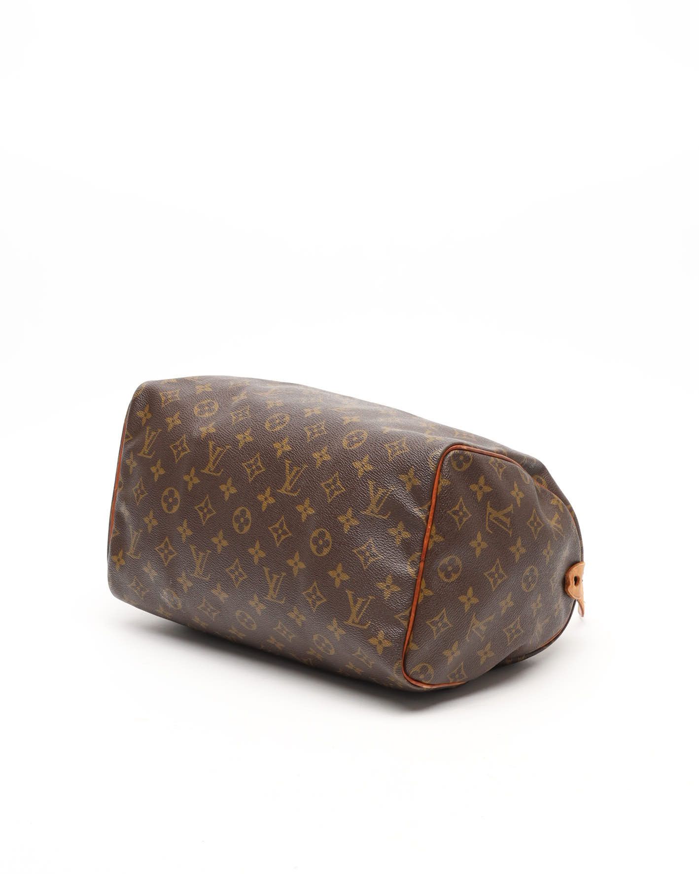 Pre-owned Louis Vuitton Monogram Speedy 30 Bag In Brown