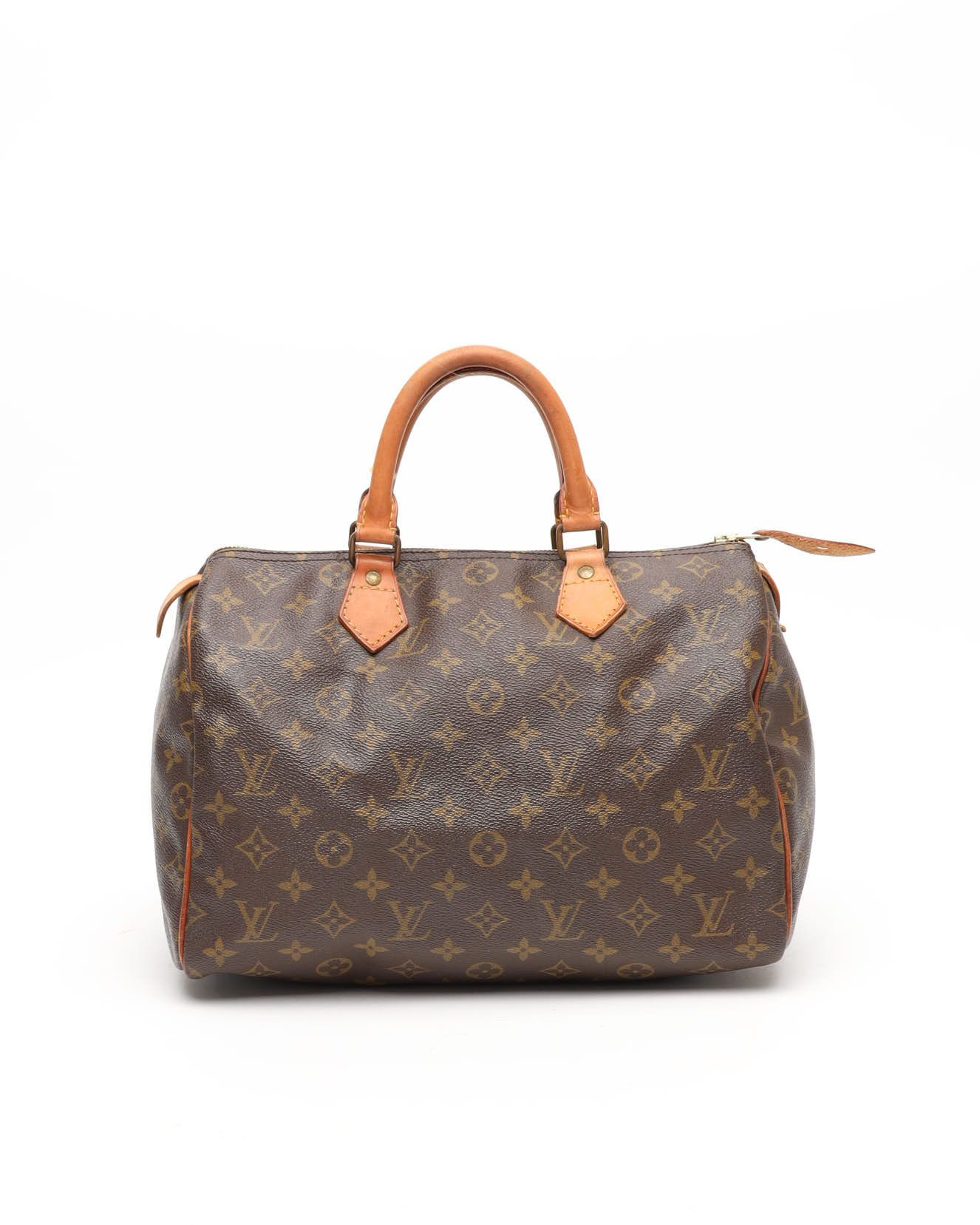 Pre-owned Louis Vuitton Monogram Speedy 30 Bag In Brown