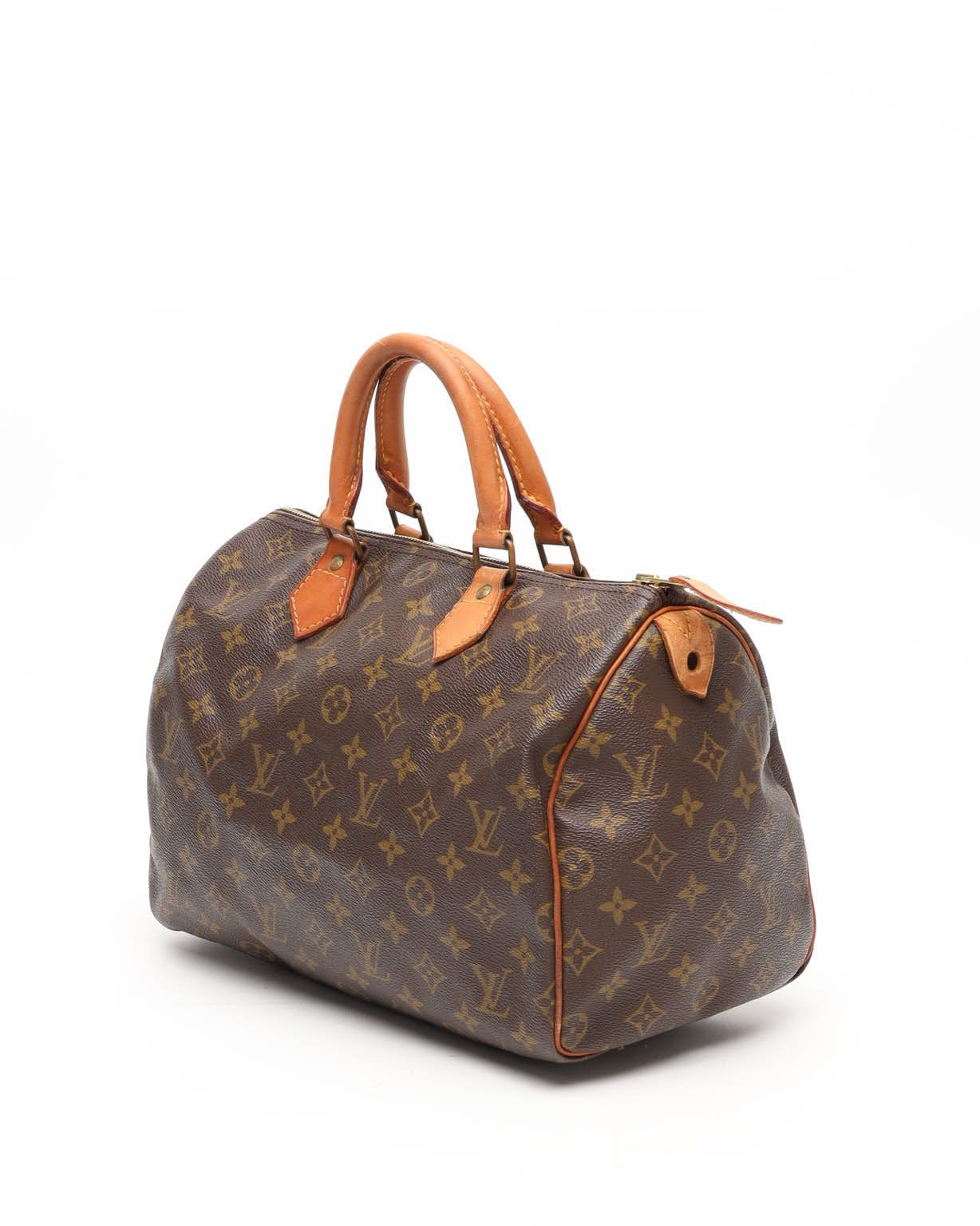 Pre-owned Louis Vuitton Monogram Speedy 30 Bag In Brown
