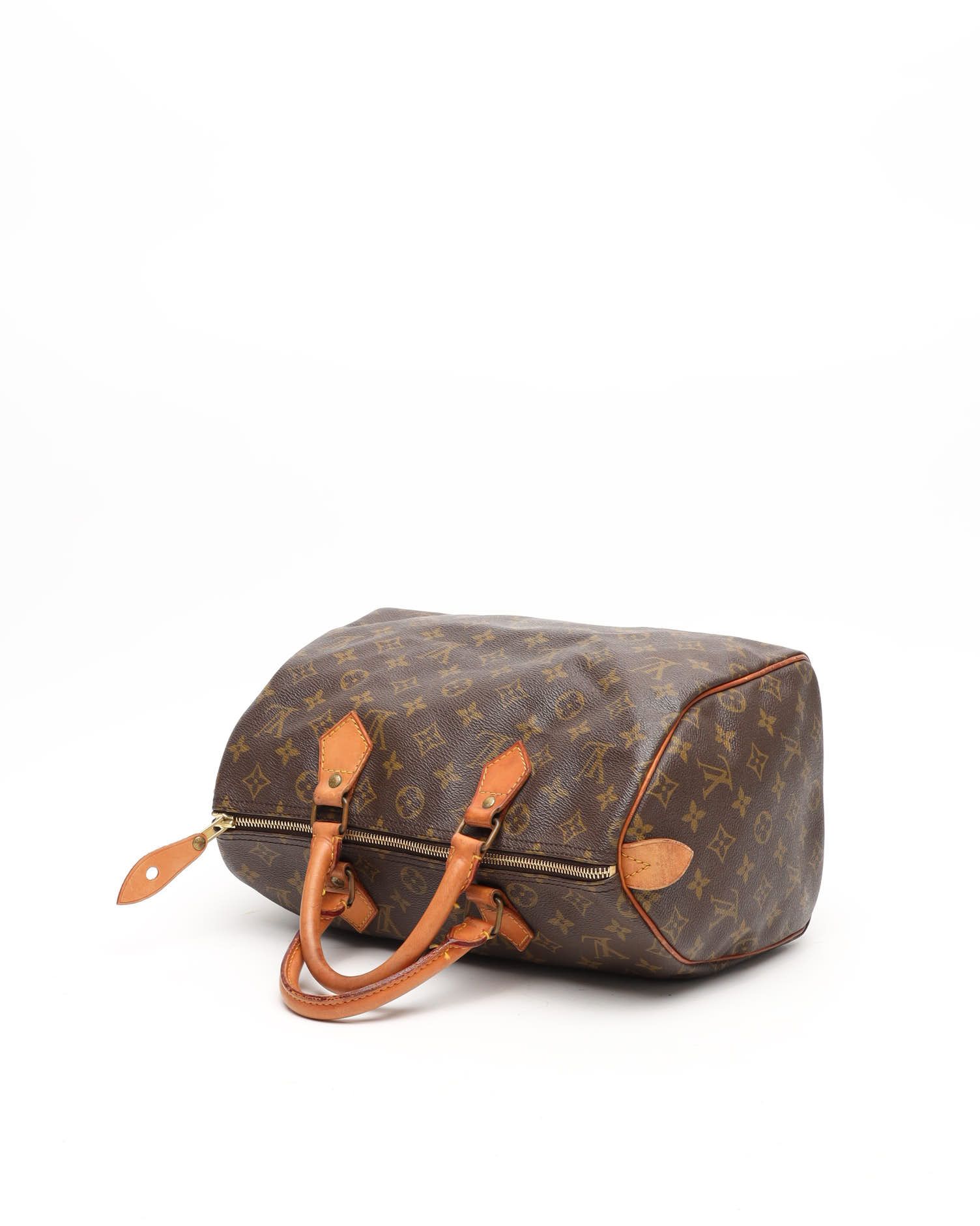 Pre-owned Louis Vuitton Monogram Speedy 30 Bag In Brown