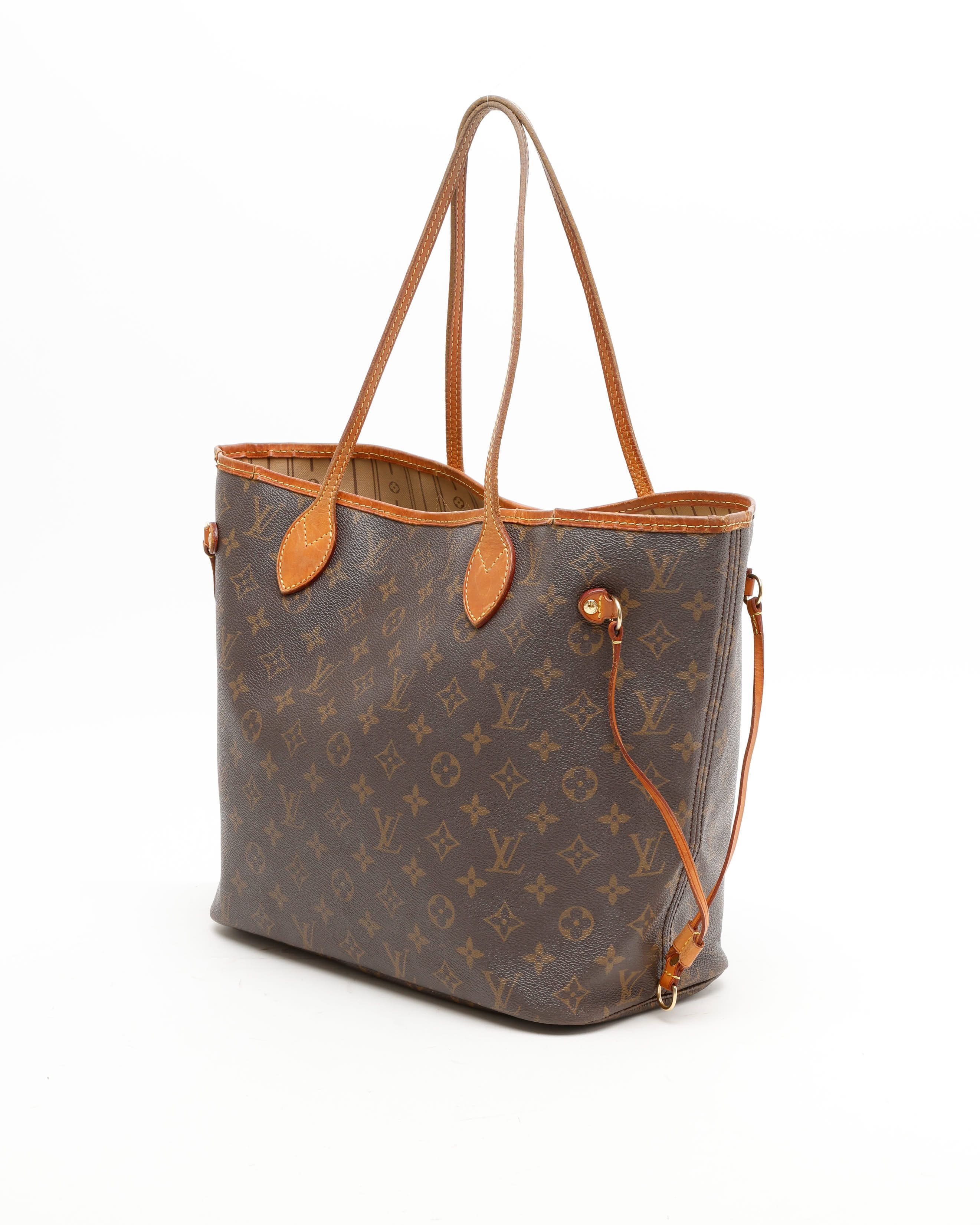 Pre-owned Louis Vuitton Monogram Neverfull Mm Tote Bag In Brown