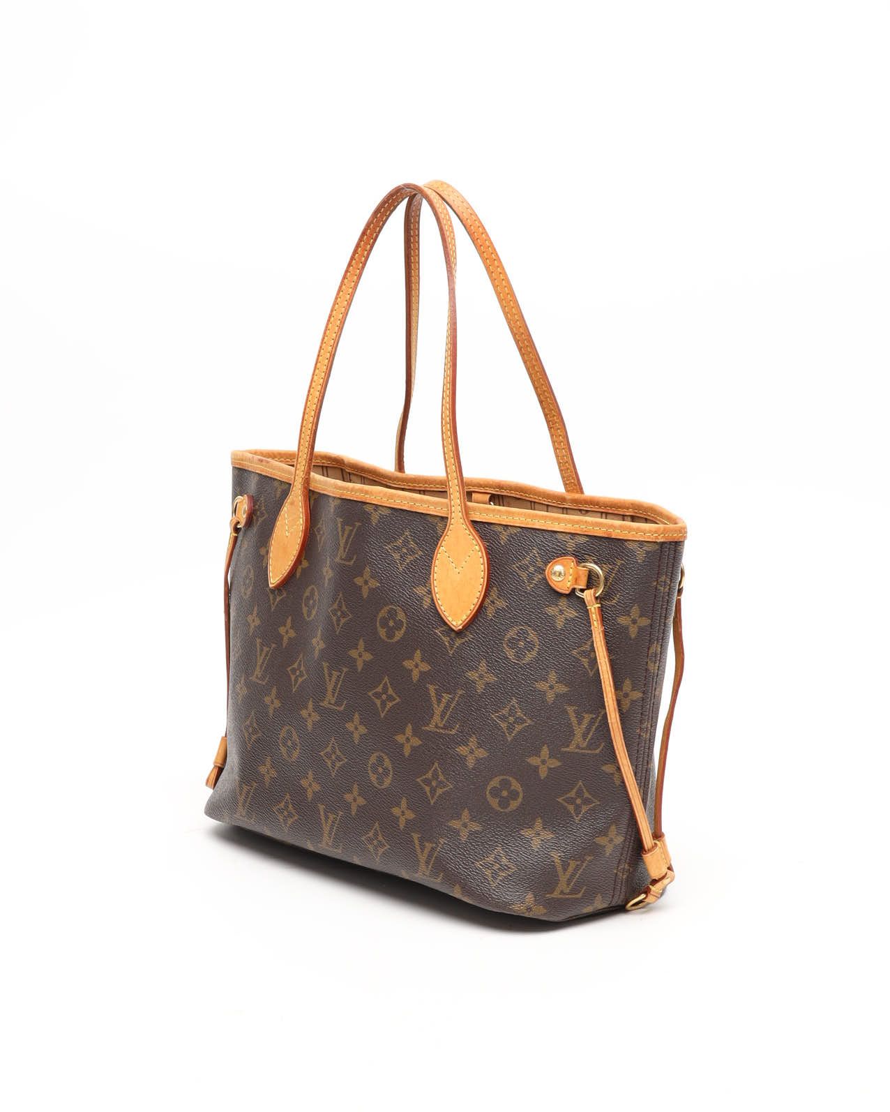 Pre-owned Louis Vuitton Monogram Neverfull Pm Tote Bag In Brown