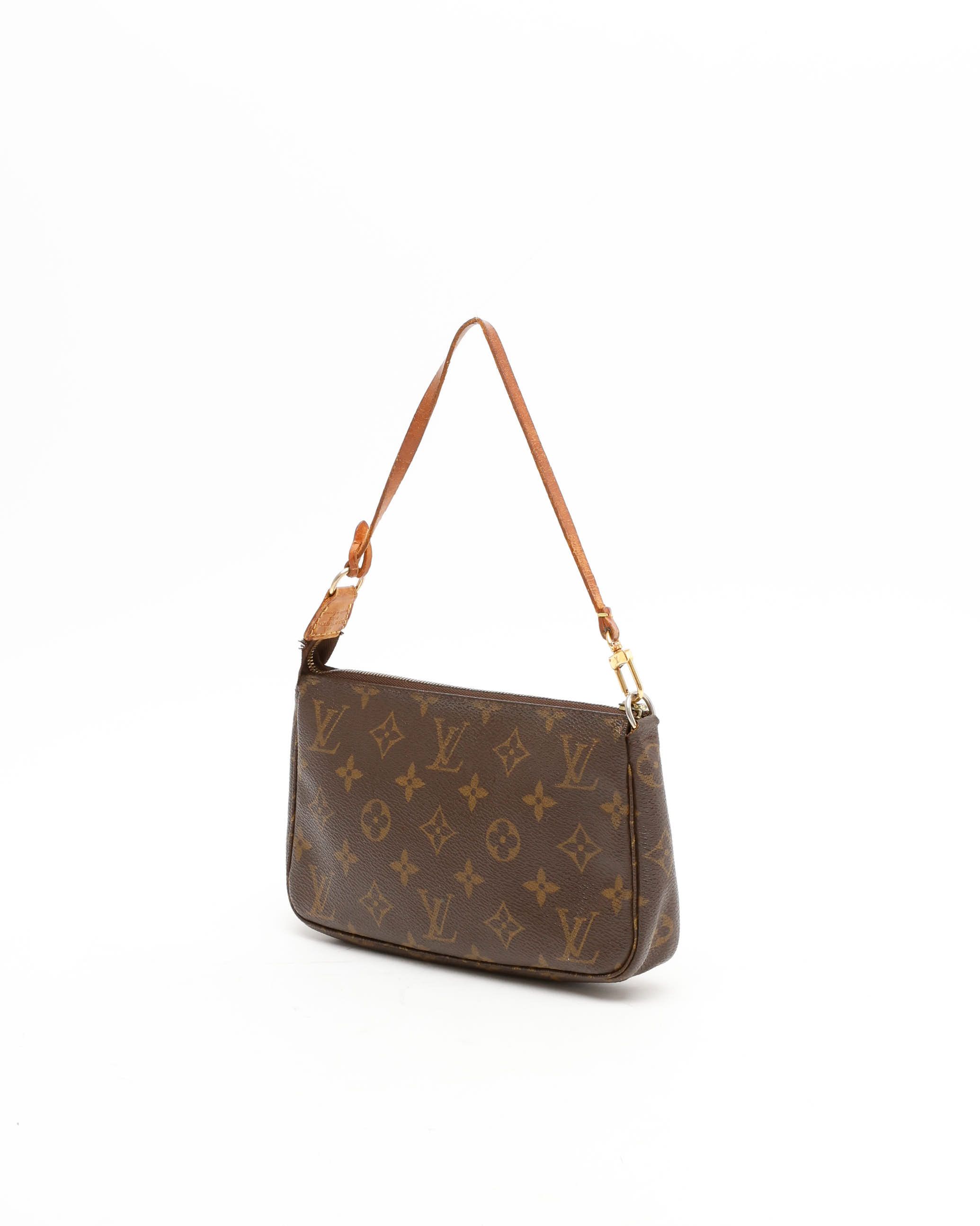 Pre-owned Louis Vuitton Monogram Pochette Accessoires Bag In Brown