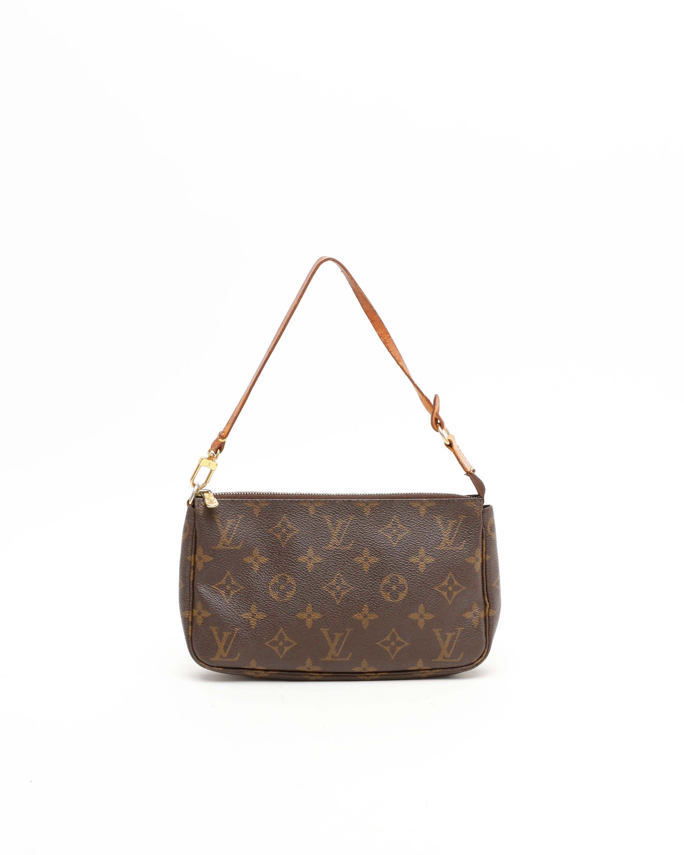 Pre-owned Louis Vuitton Monogram Pochette Accessoires Bag In Brown
