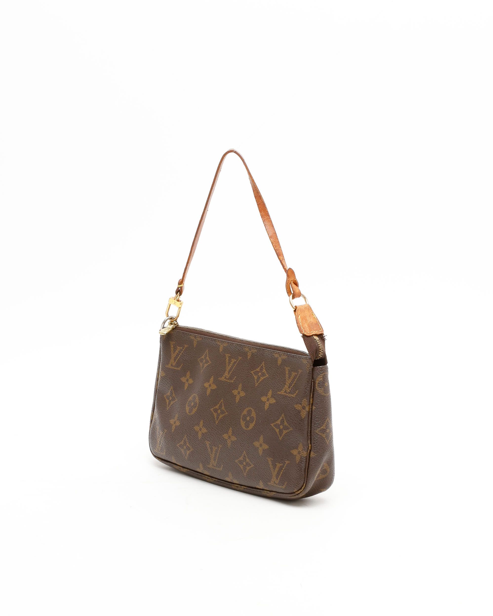 Pre-owned Louis Vuitton Monogram Pochette Accessoires Bag In Brown