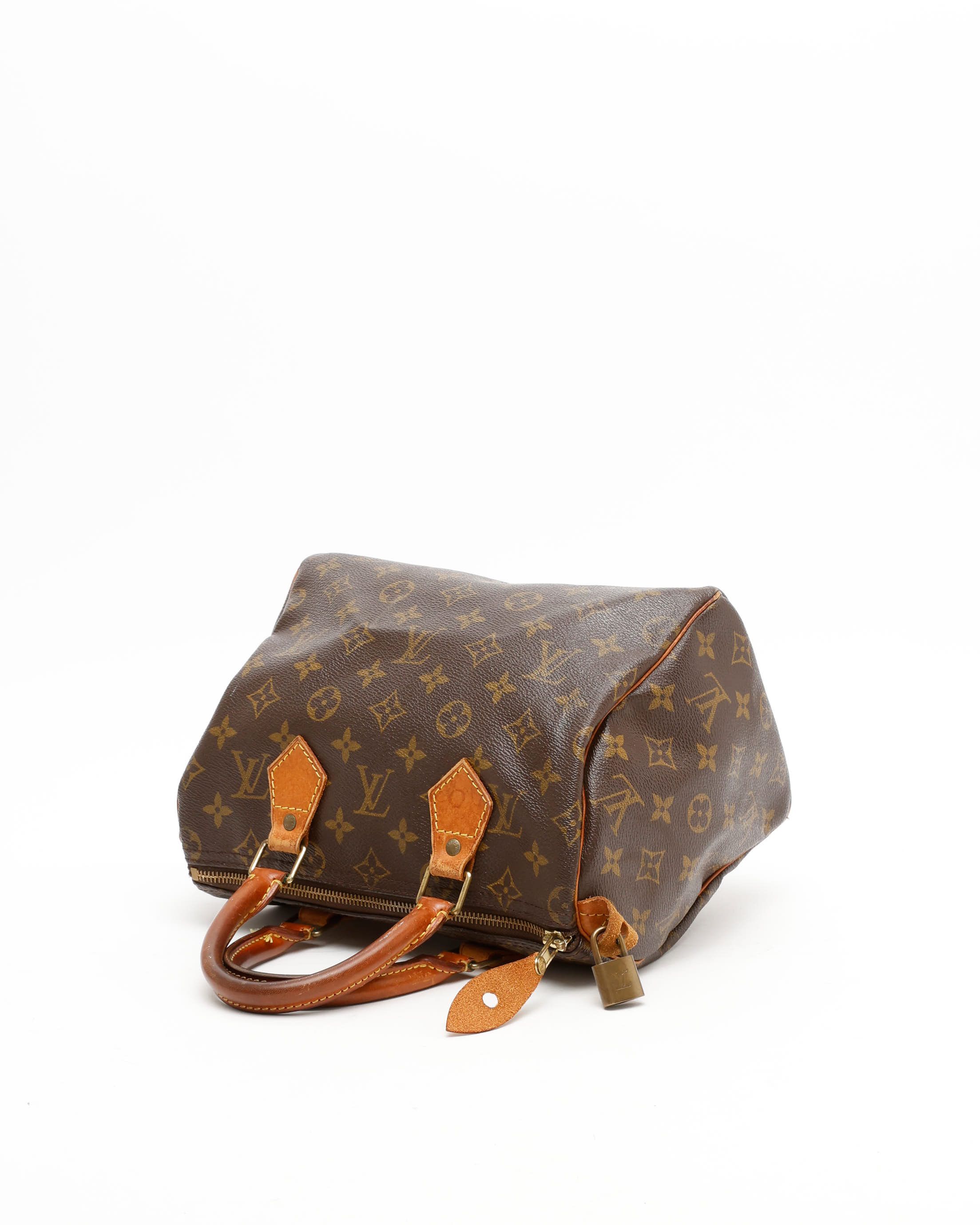 Pre-owned Louis Vuitton Monogram Speedy 25 Bag In Brown