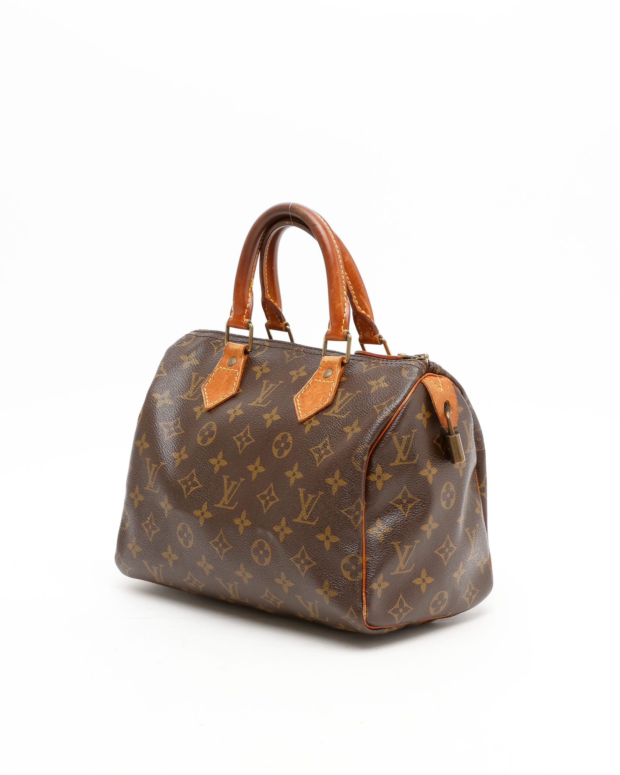 Pre-owned Louis Vuitton Monogram Speedy 25 Bag In Brown