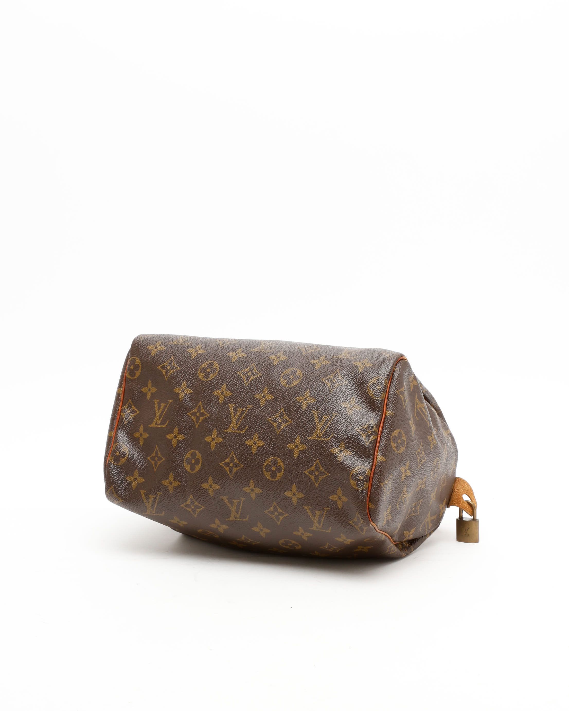 Pre-owned Louis Vuitton Monogram Speedy 25 Bag In Brown