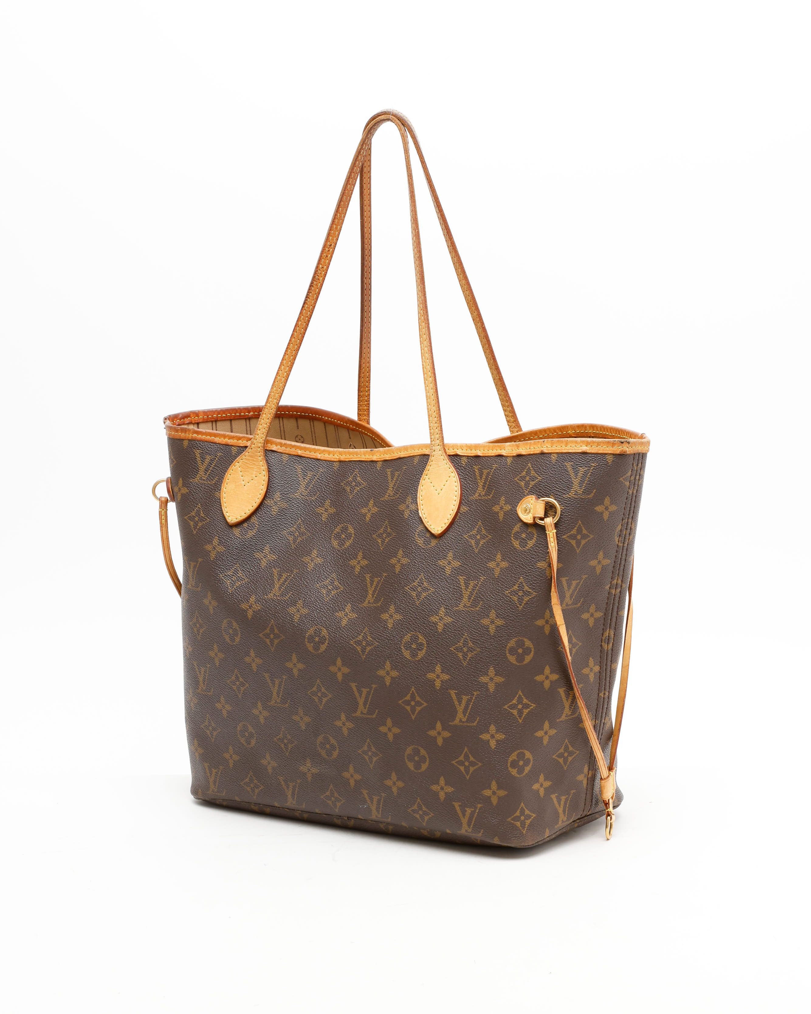 Pre-owned Louis Vuitton Monogram Neverfull Mm Tote Bag In Brown