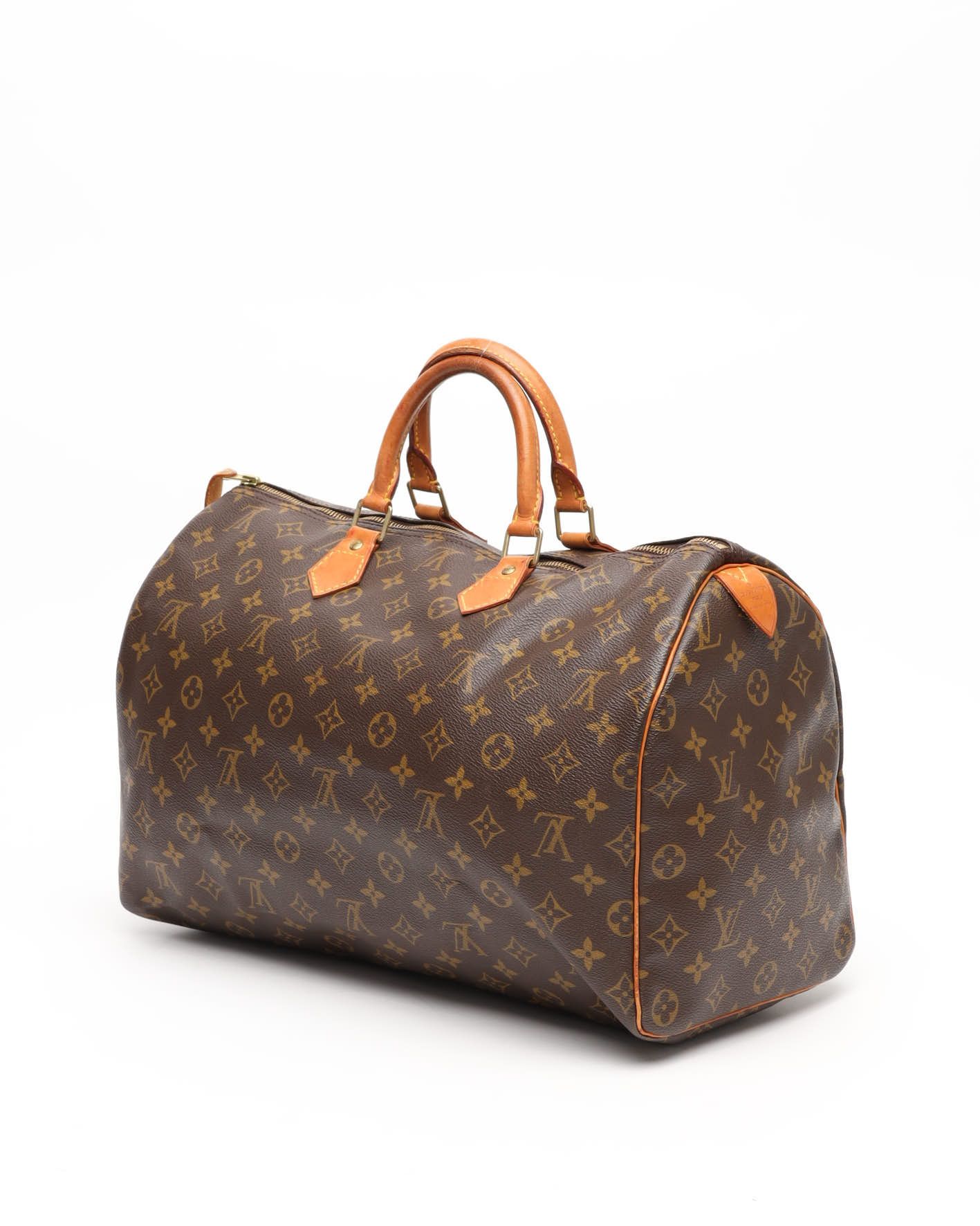 Pre-owned Louis Vuitton Monogram Speedy 40 Bag In Brown