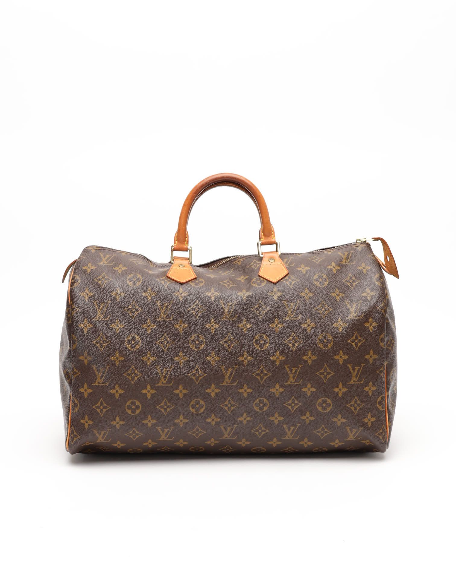 Pre-owned Louis Vuitton Monogram Speedy 40 Bag In Brown