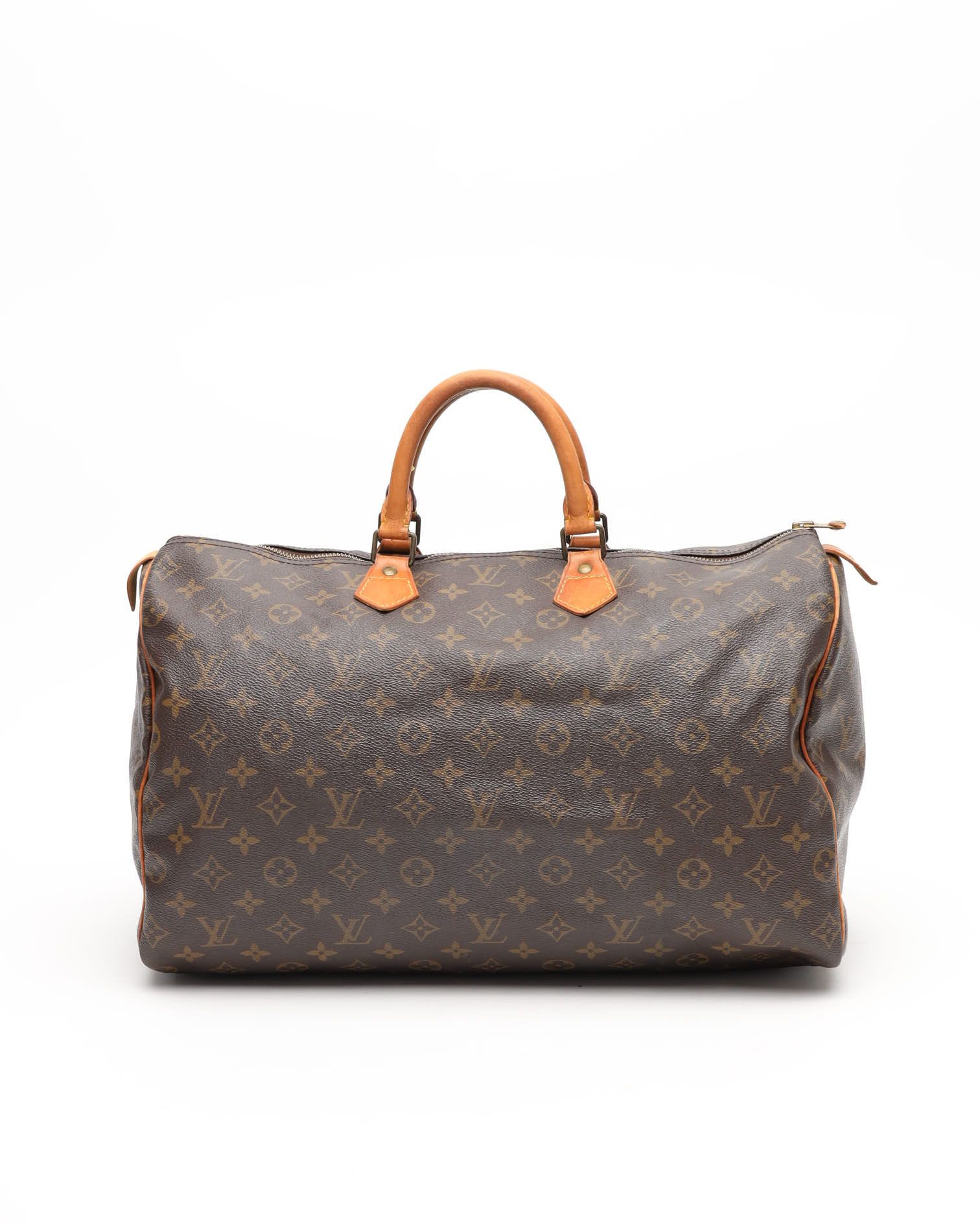 Pre-owned Louis Vuitton Monogram Speedy 40 Bag In Brown