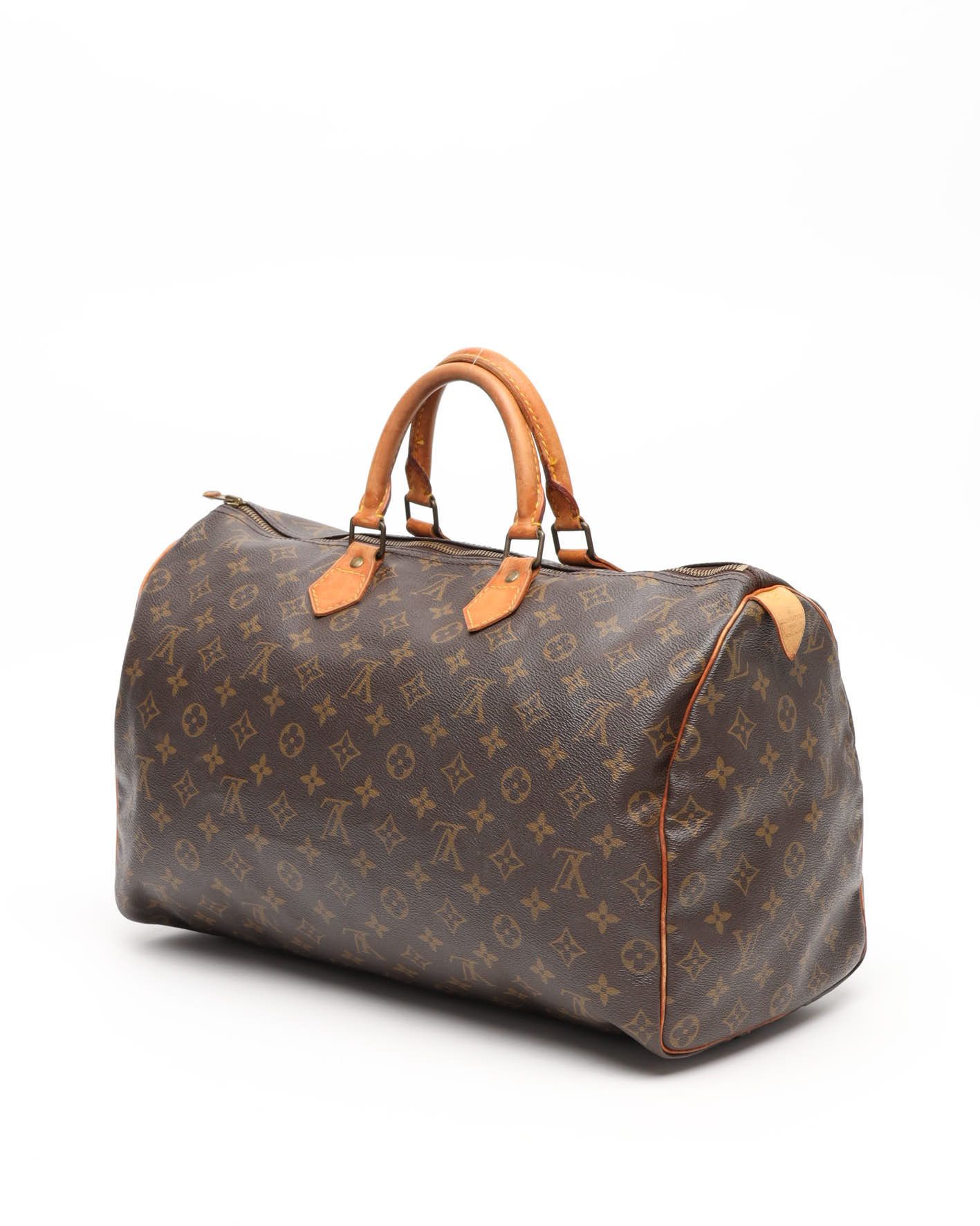 Pre-owned Louis Vuitton Monogram Speedy 40 Bag In Brown