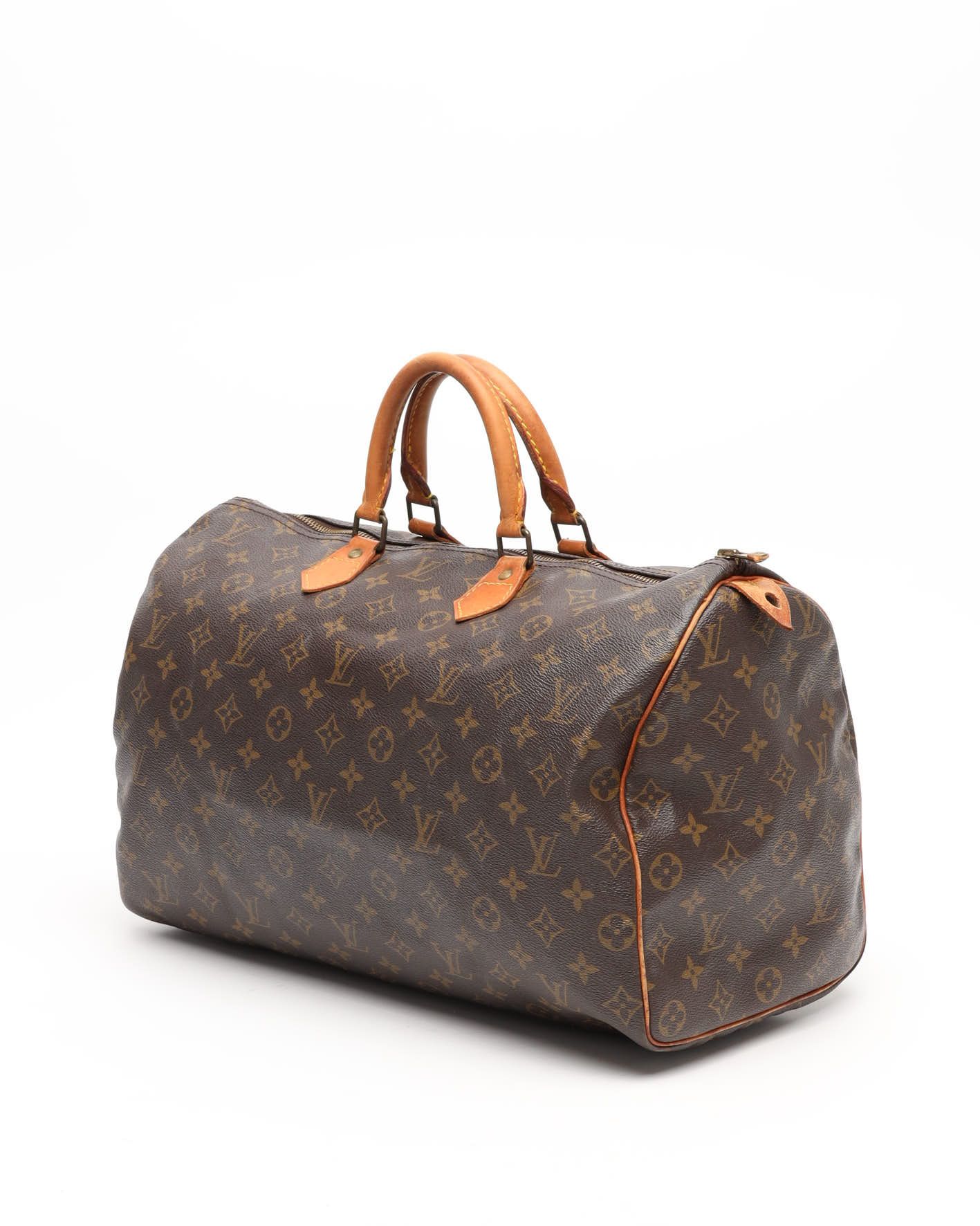 Pre-owned Louis Vuitton Monogram Speedy 40 Bag In Brown
