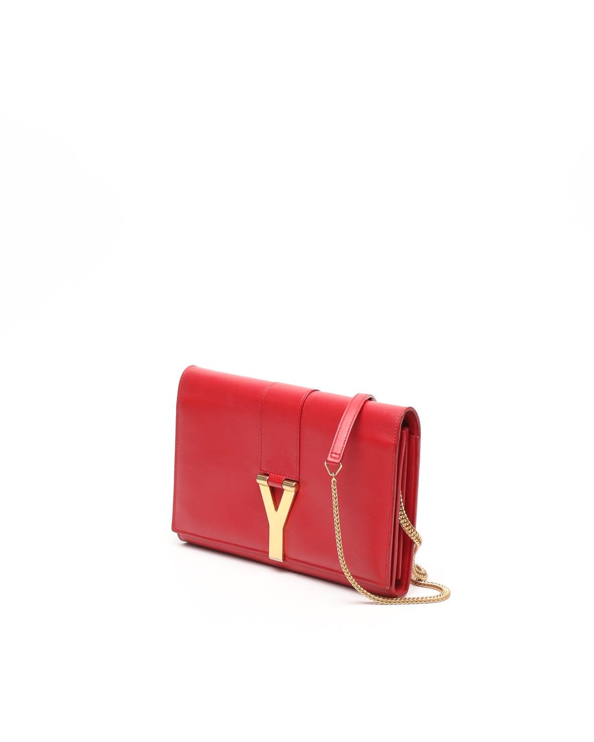 Saint Laurent Y Chain Bag In Red