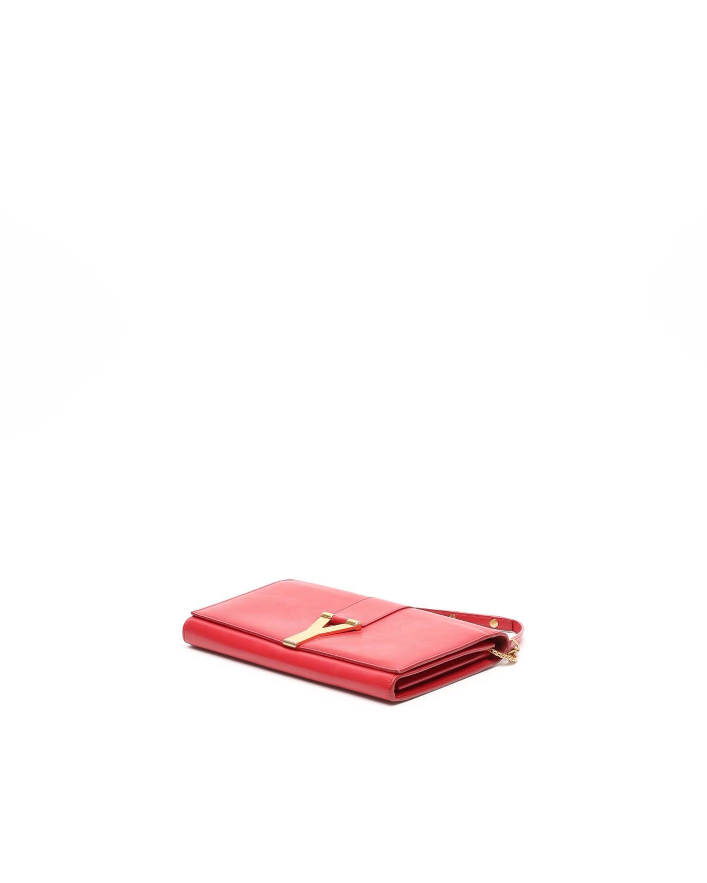 Saint Laurent Y Chain Bag In Red
