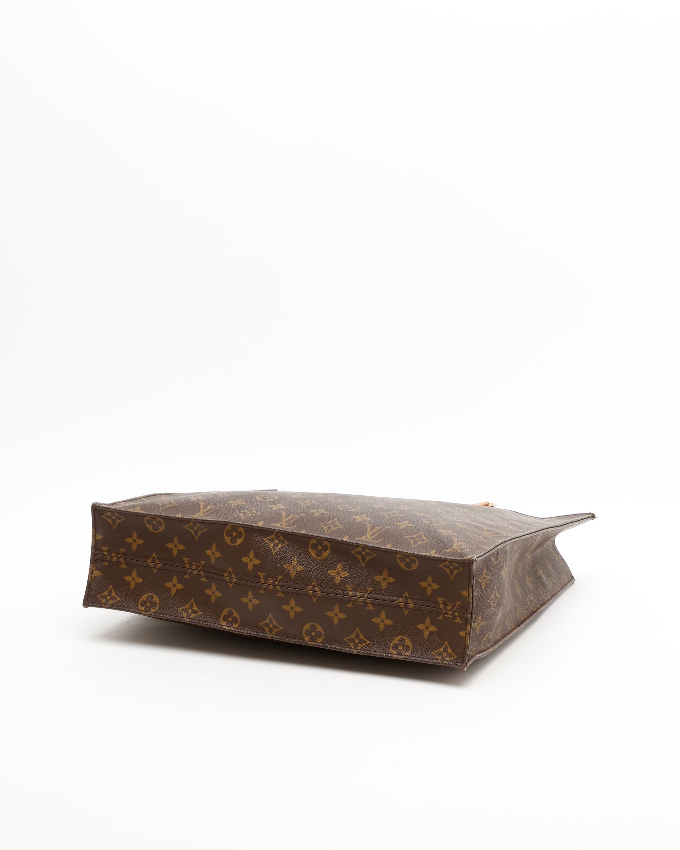 Pre-owned Louis Vuitton Monogram Sac Plat Bag In Brown