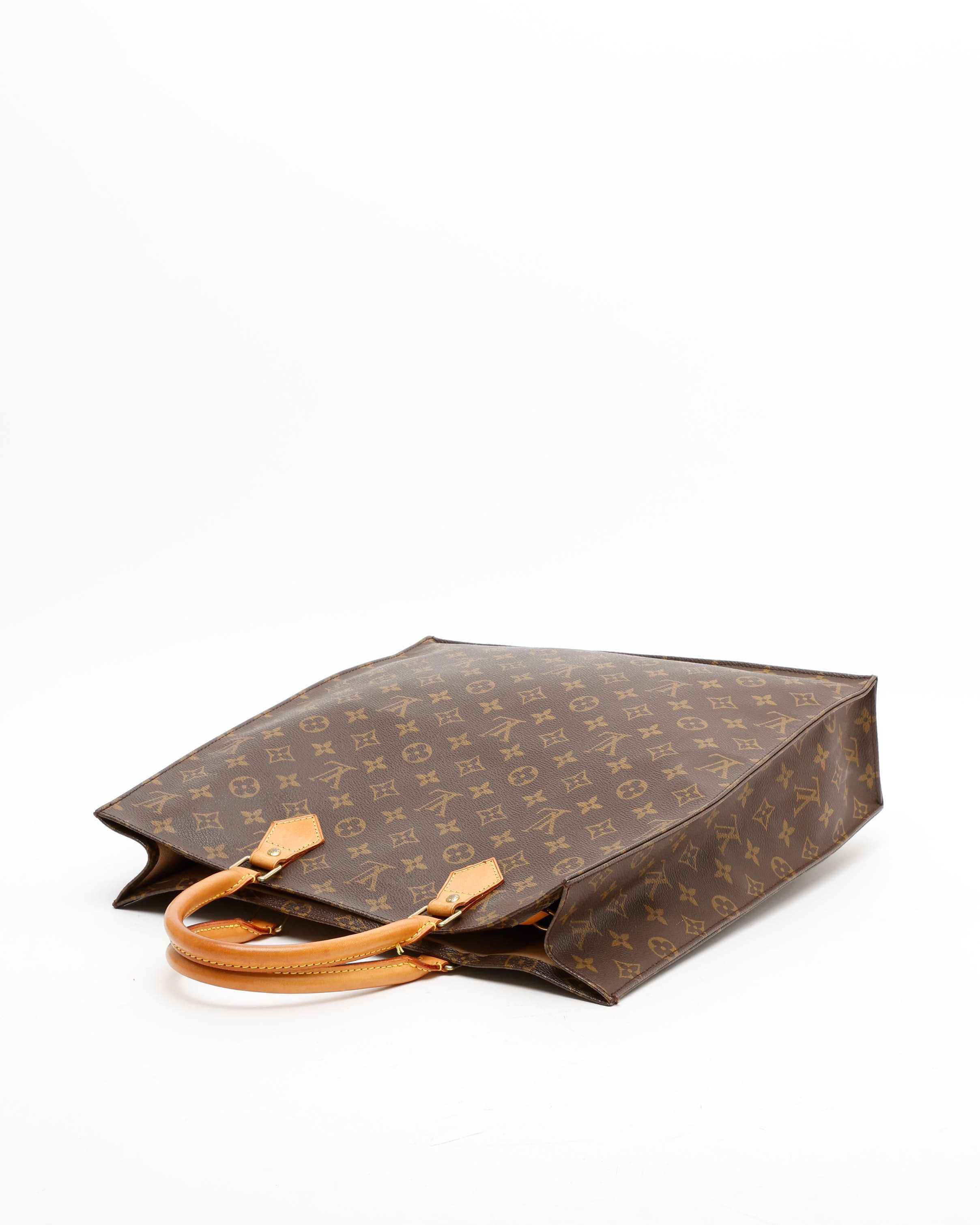 Pre-owned Louis Vuitton Monogram Sac Plat Bag In Brown