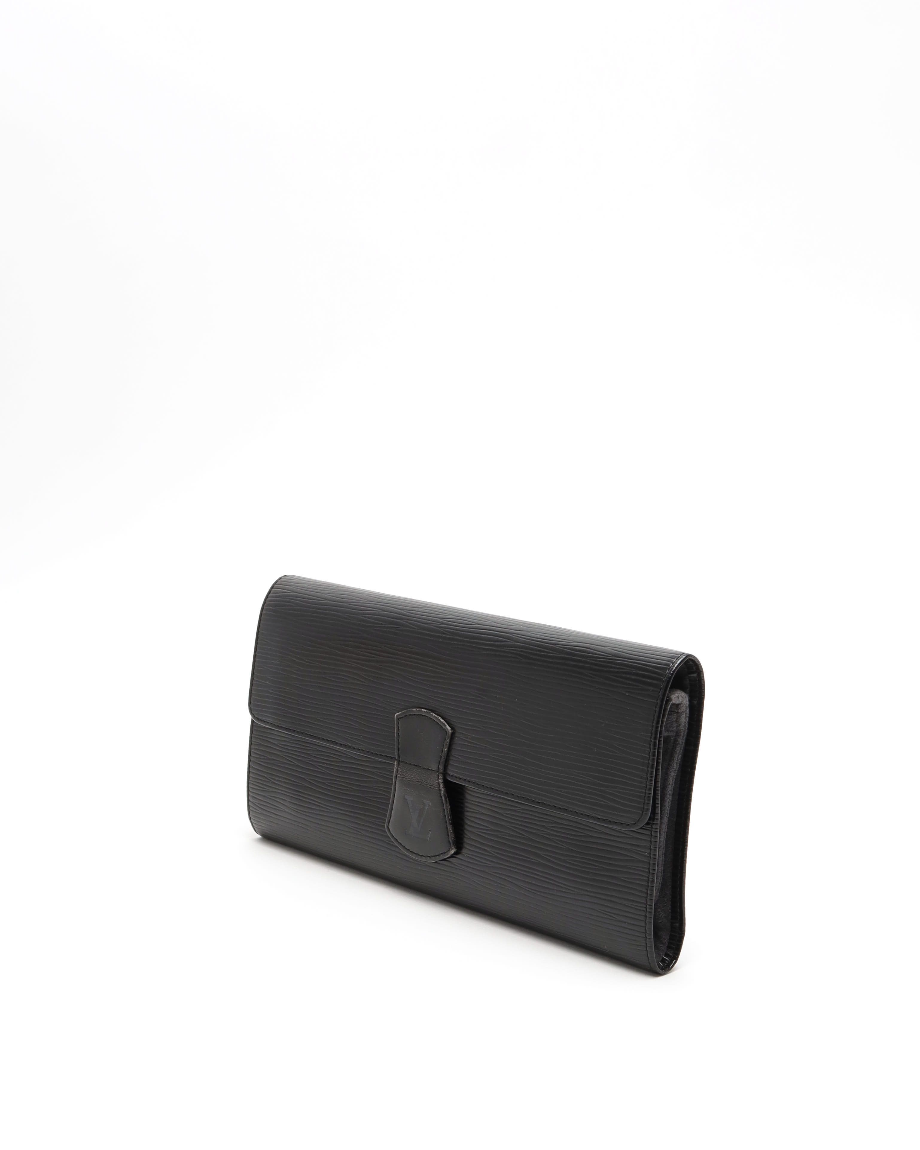 Pre-owned Louis Vuitton Epi Jewelry Pouch In Black