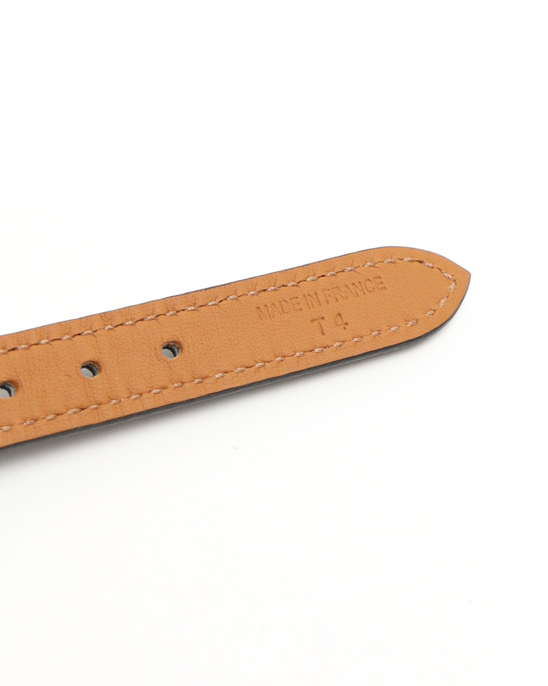Pre-owned Hermes Hermès Leather Bracelet In Black