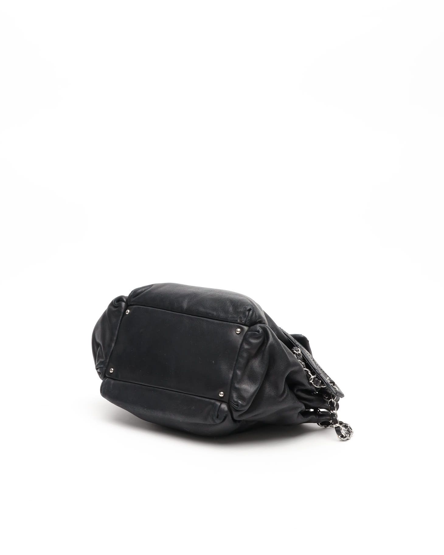Pre-owned Chanel Pocket Accordian Flap Bag In Black