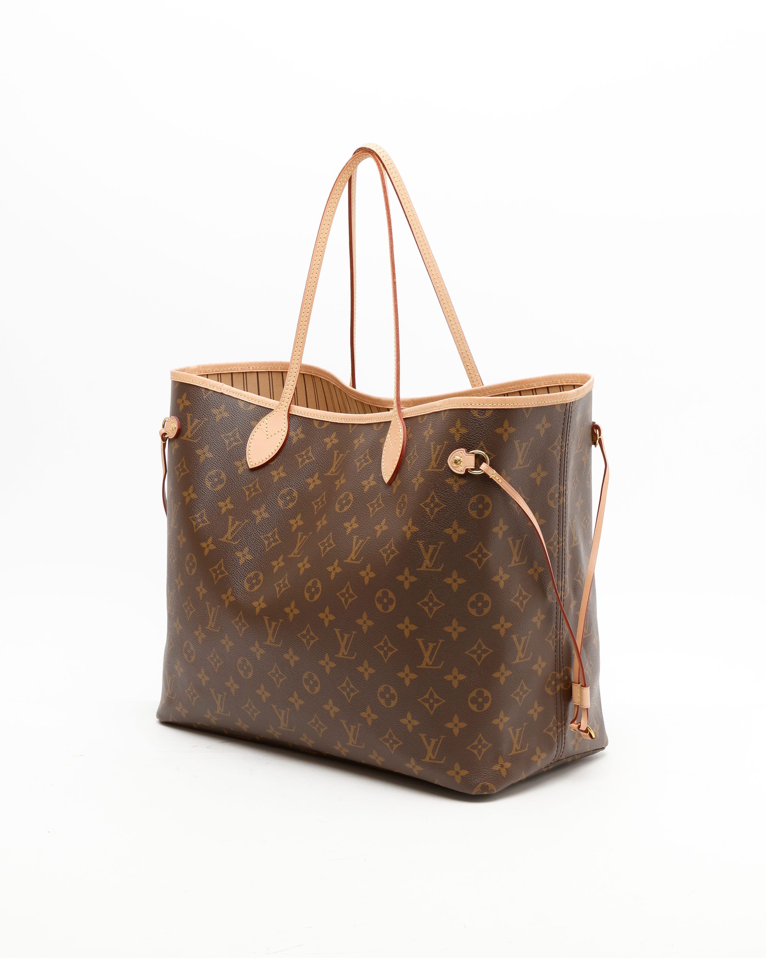 Pre-owned Louis Vuitton Monogram Neverfull Gm Tote Bag In Brown
