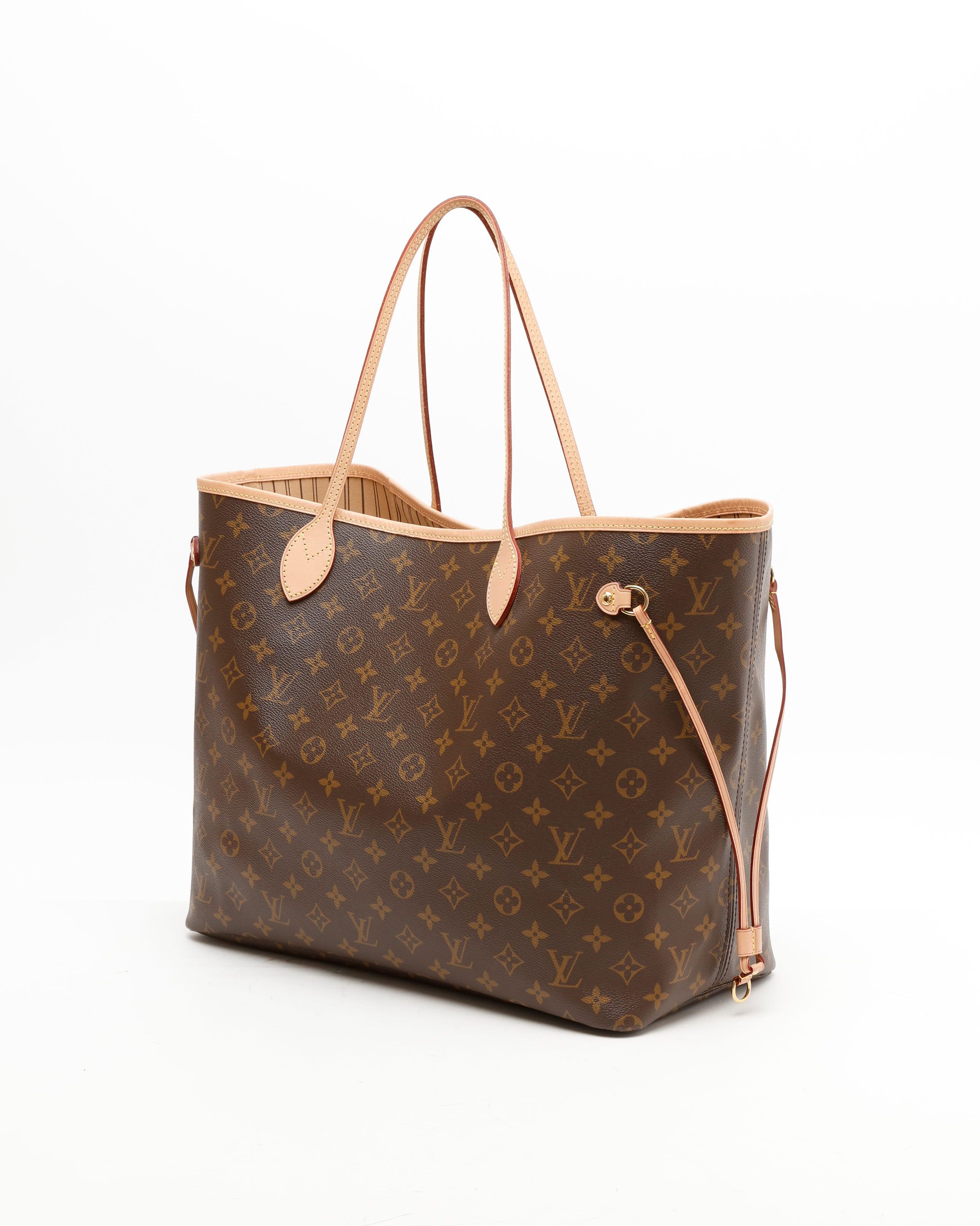 Pre-owned Louis Vuitton Monogram Neverfull Gm Tote Bag In Brown