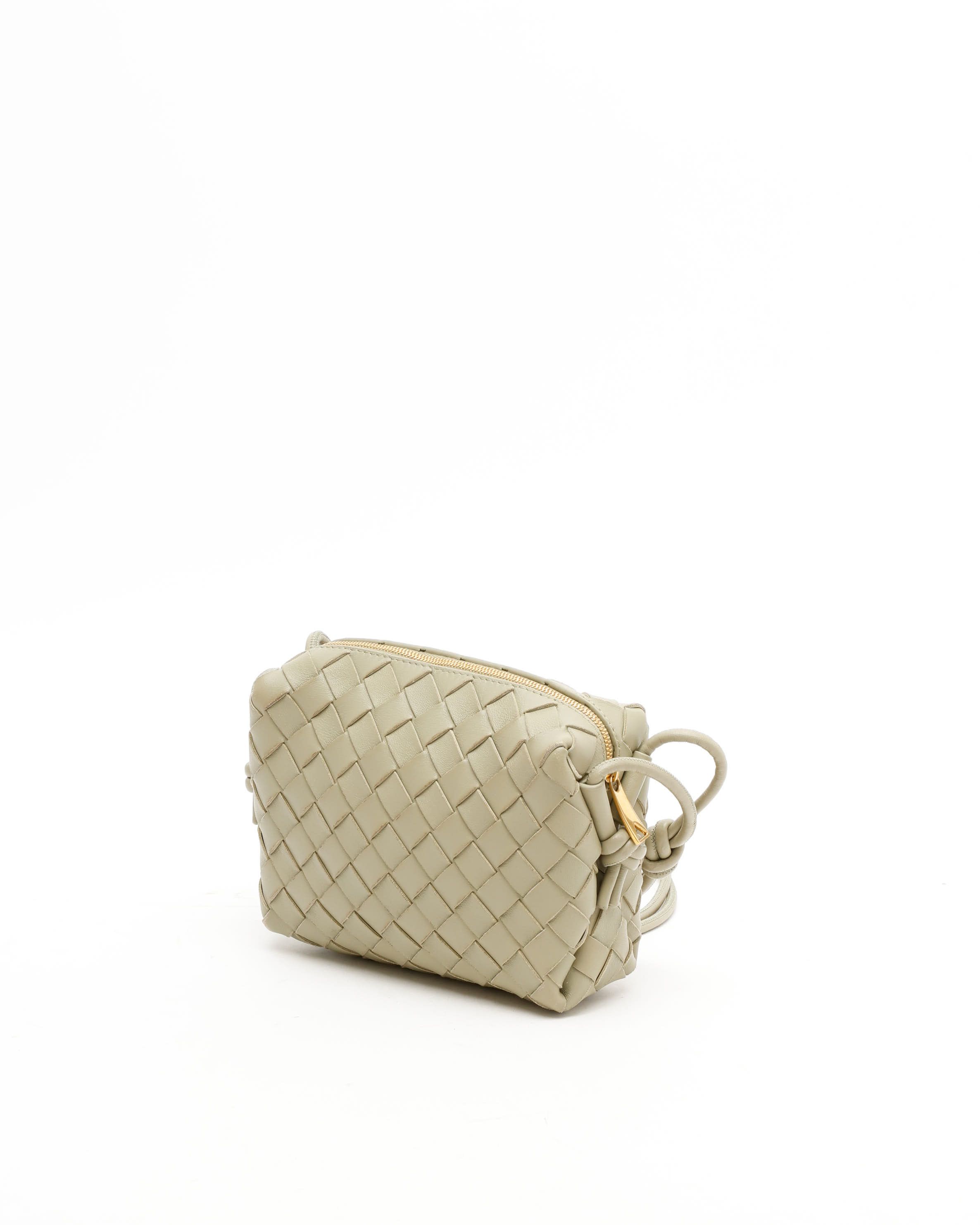 Bottega Veneta Intrecciato Mini Loop Camera Bag In Green