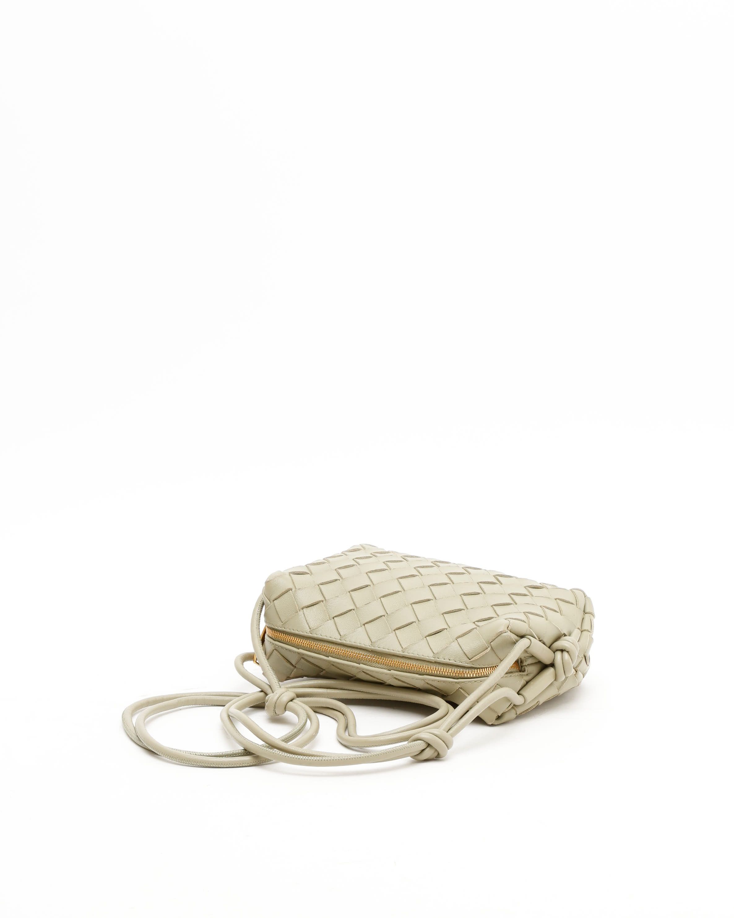 Bottega Veneta Intrecciato Mini Loop Camera Bag In Green