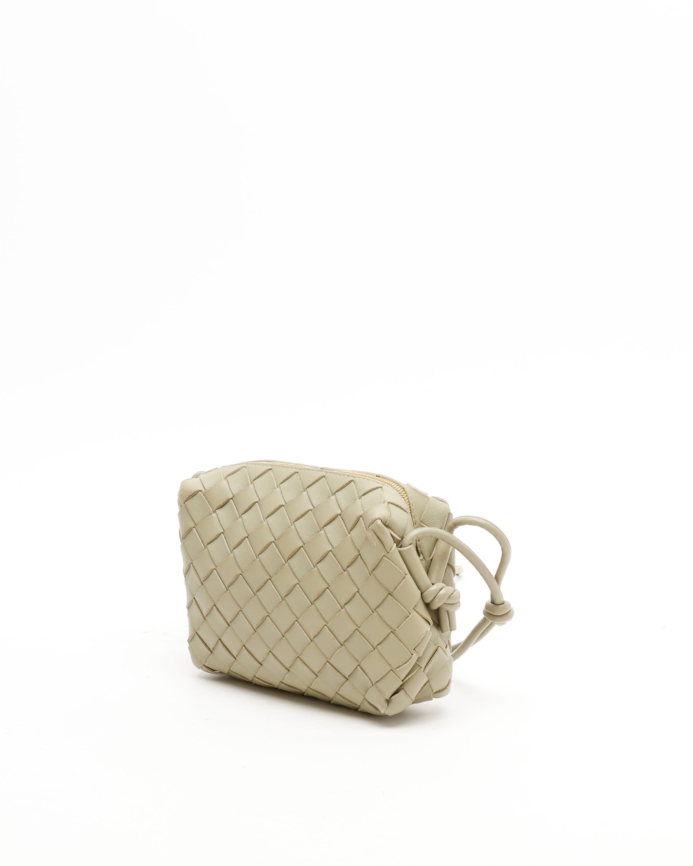 Bottega Veneta Intrecciato Mini Loop Camera Bag In Green