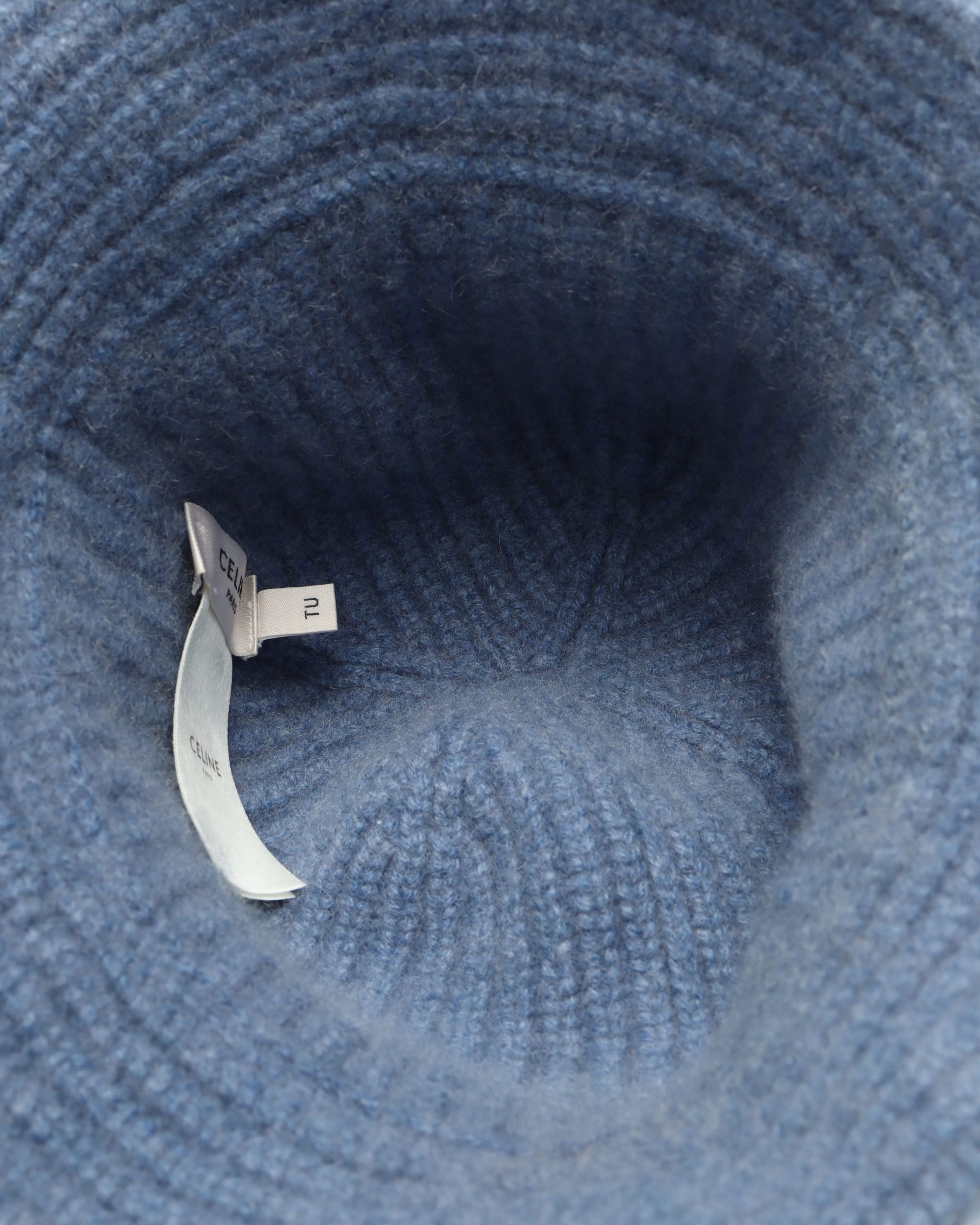 Celine Céline Triomphe Cashmere Bucket Hat In Blue