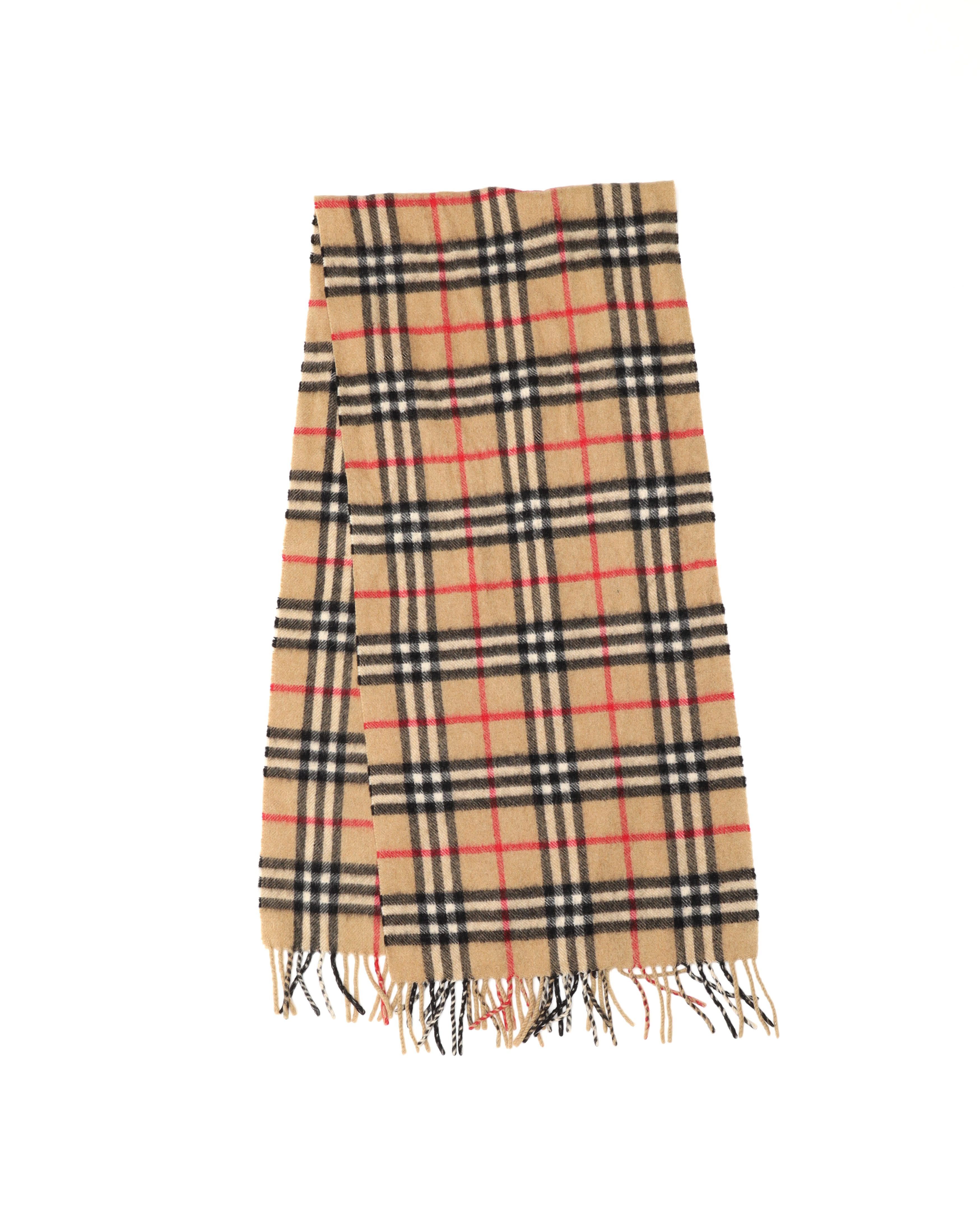 Burberry Nova Check Cashmere Scarf In Brown