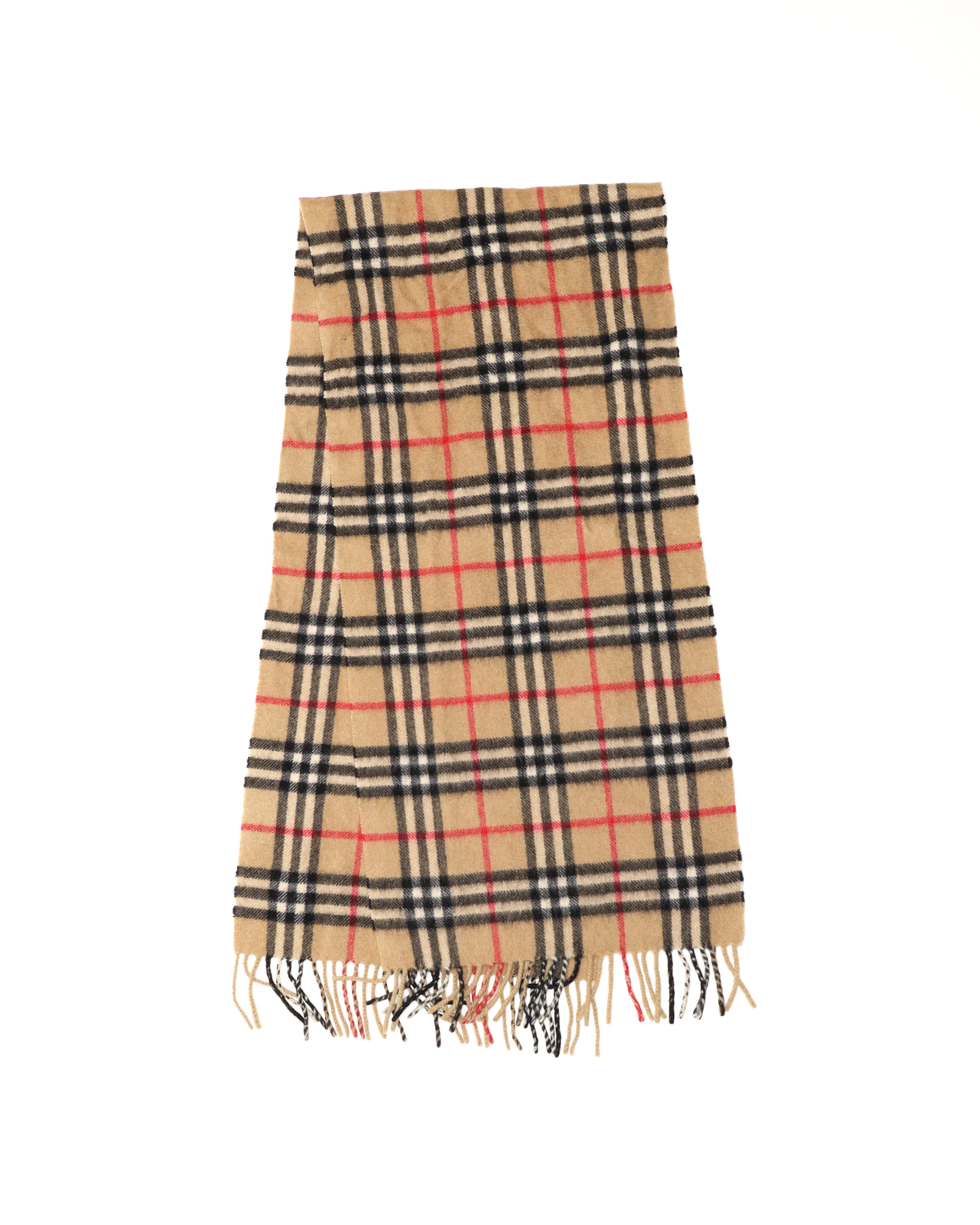Burberry Nova Check Cashmere Scarf In Brown