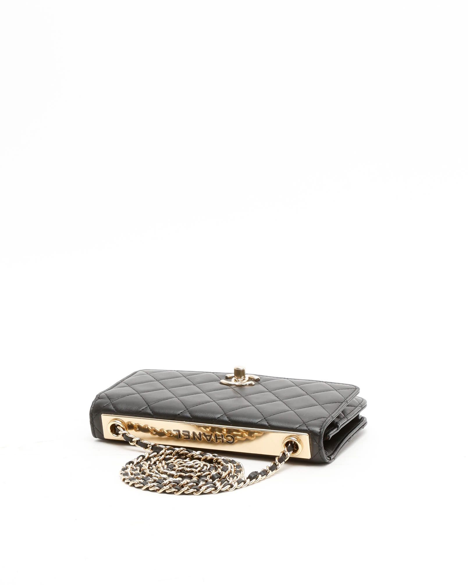 Pre-owned Chanel Trendy Wallet On Chain Bag In Black